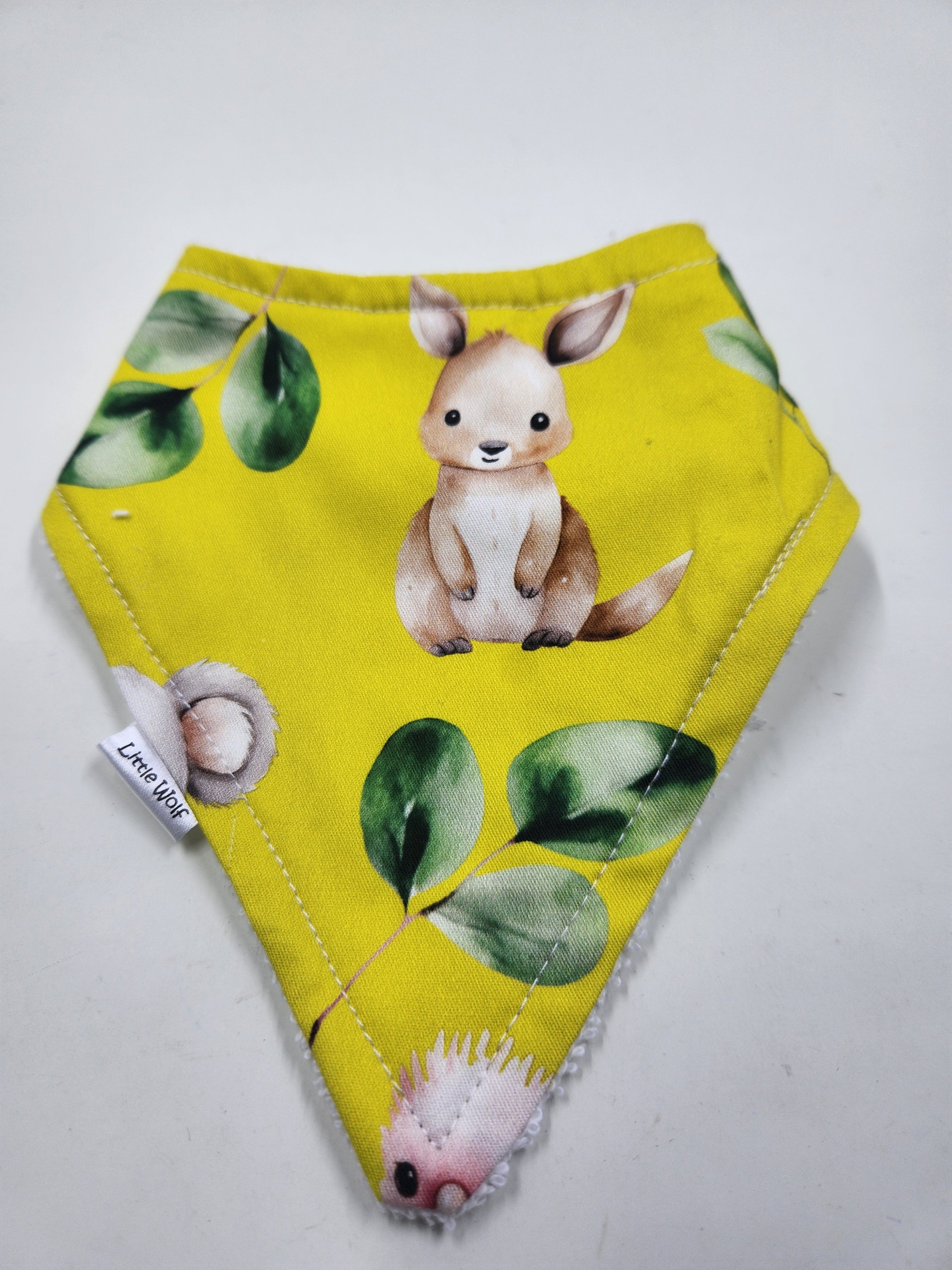 Mustard Kangaroo  Dribble Bib