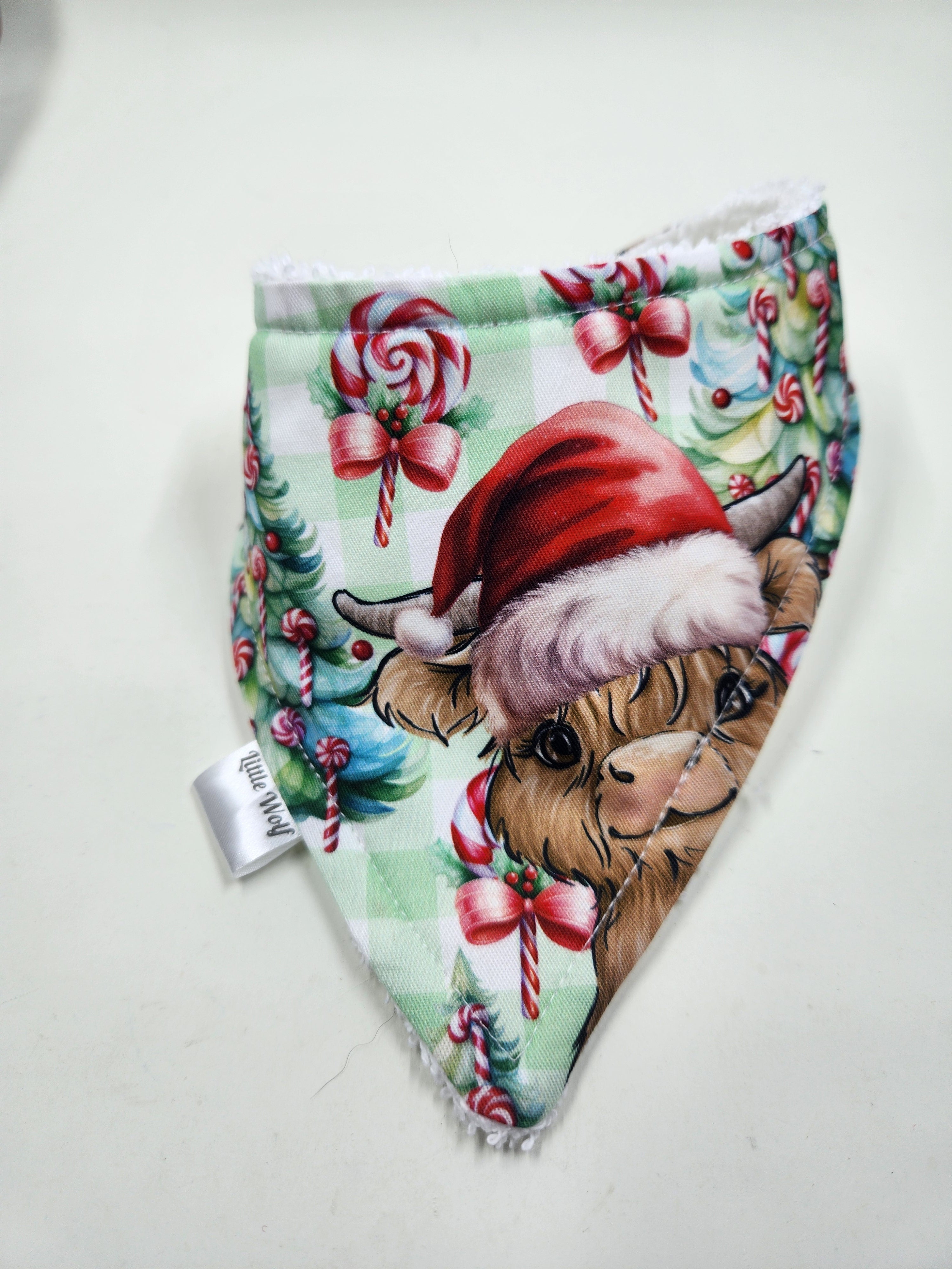 Christmas Cow Dribble Bib