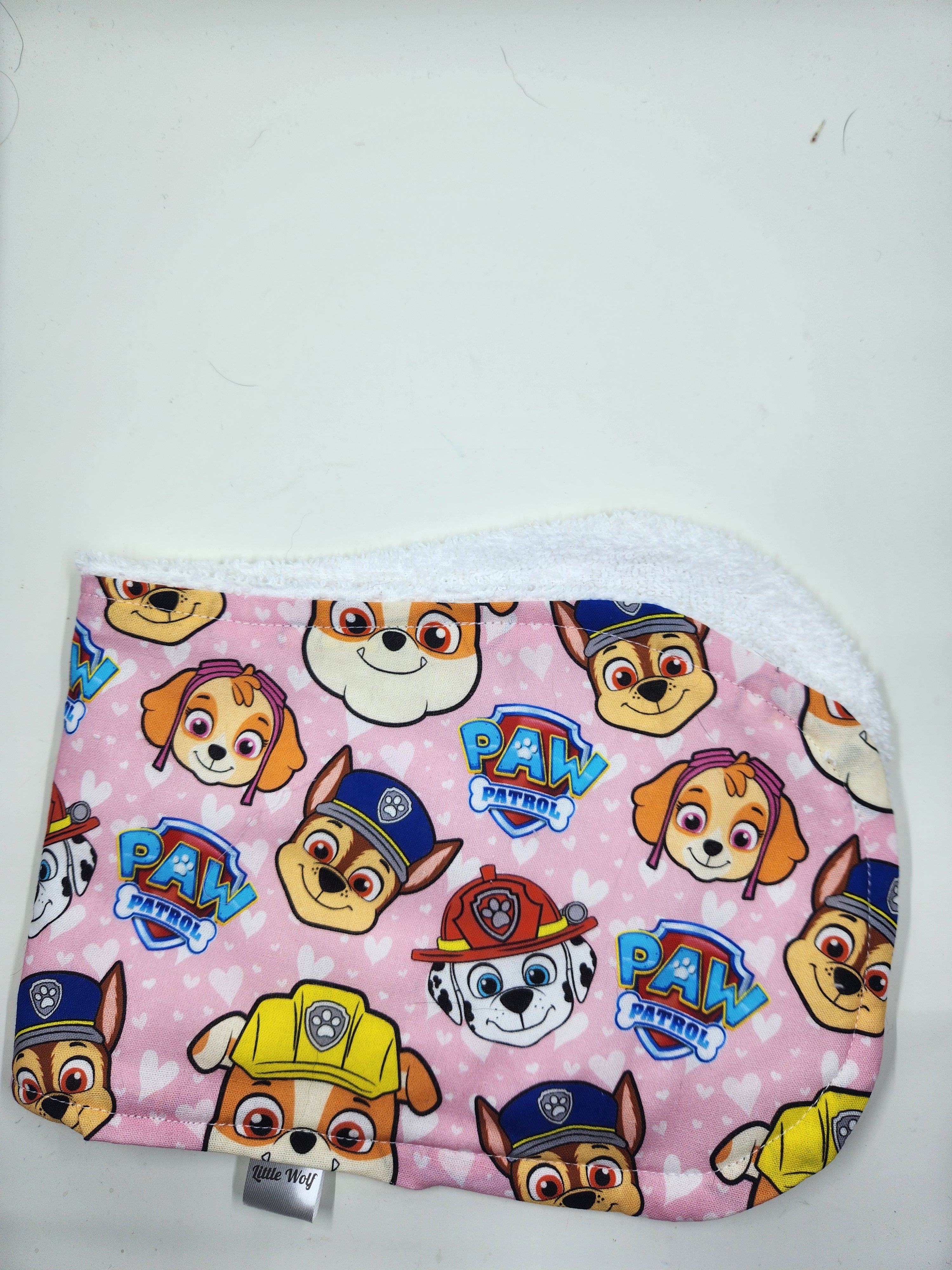 Pink Dog Bib + Burp Cloth Set