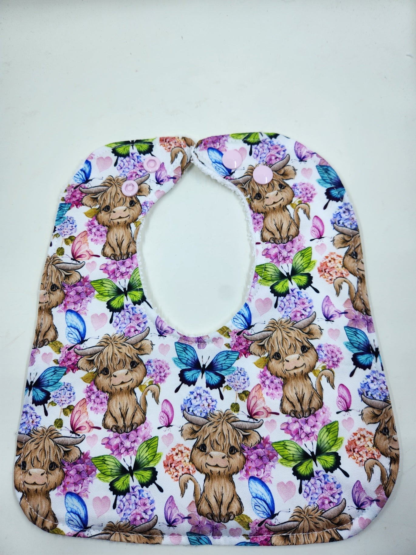 Butterfly Highland Cow Bib