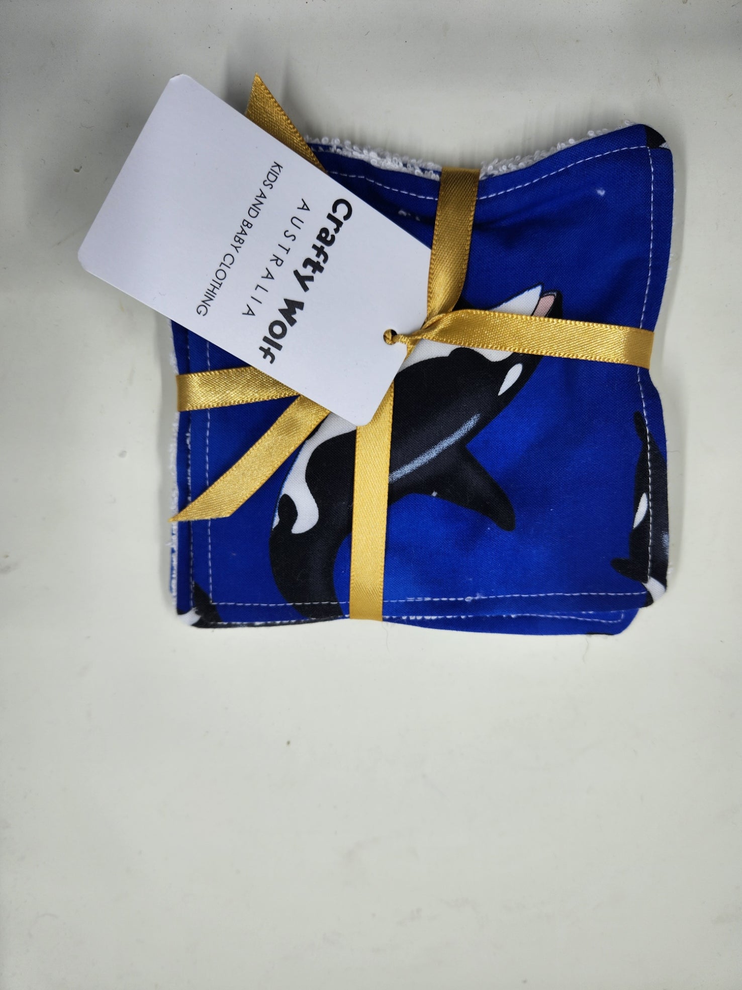 Environmentally Friendly Reusable Wipes Set Whales