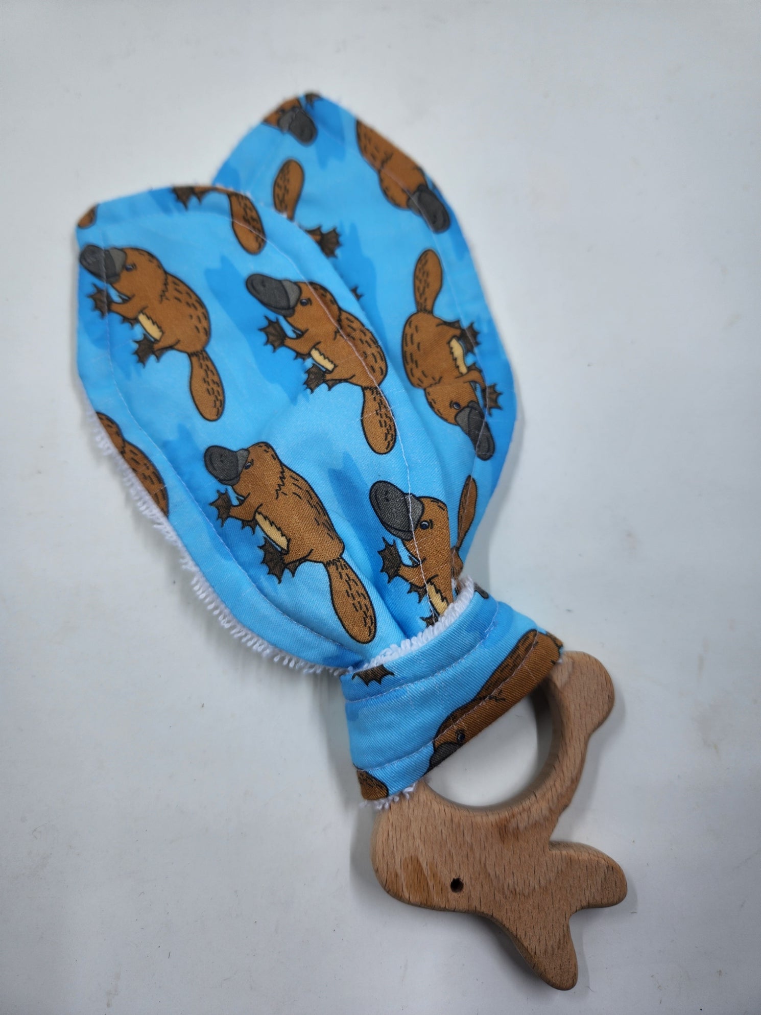 Platypus Bunny Eared Wooden Teether