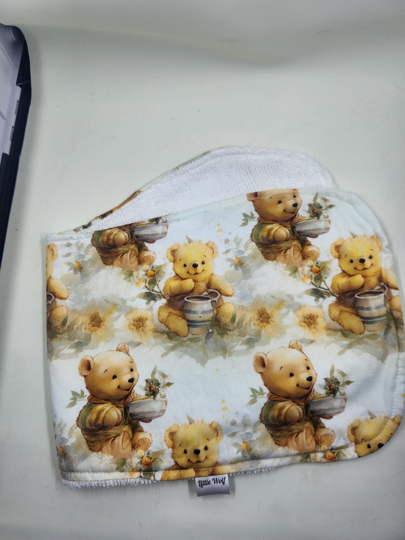 Bear Bib + Burp Cloth Set