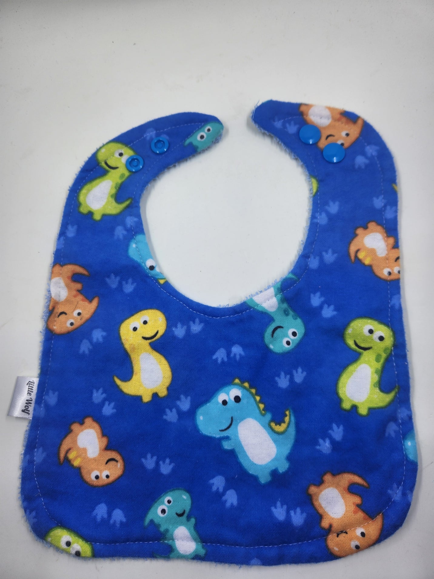 Flannel Dino Bib