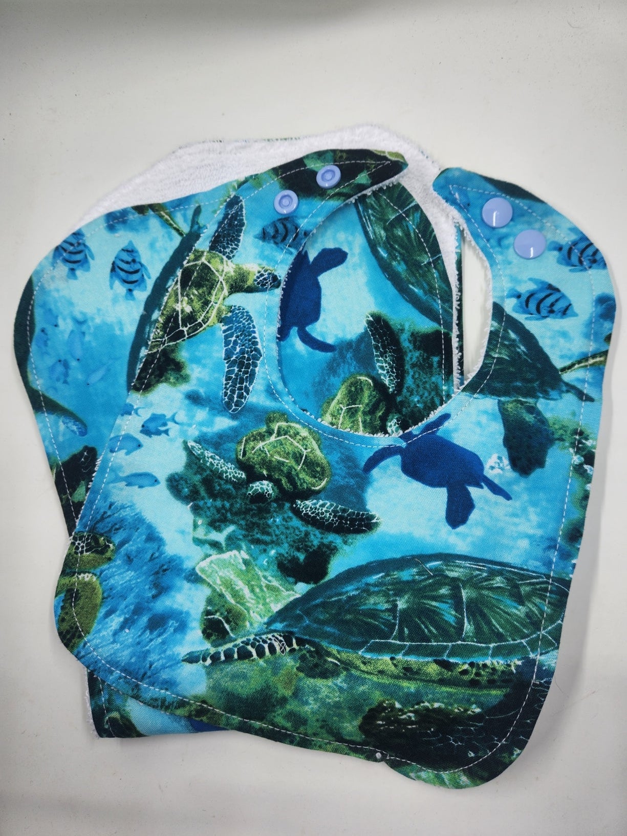 Turtle Bib + Burp Cloth Set