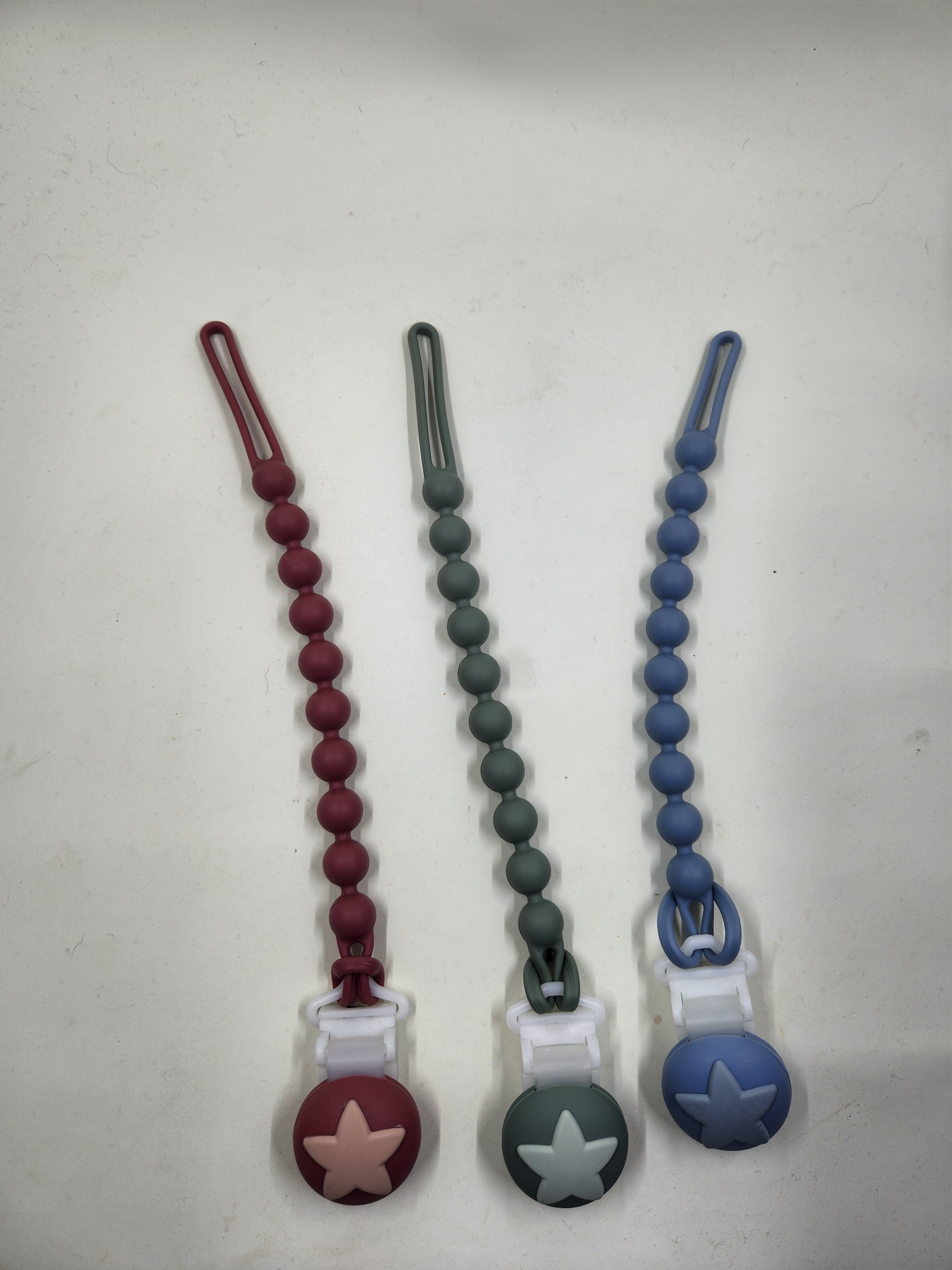 Star Silicone Dummy Pacifier Clip