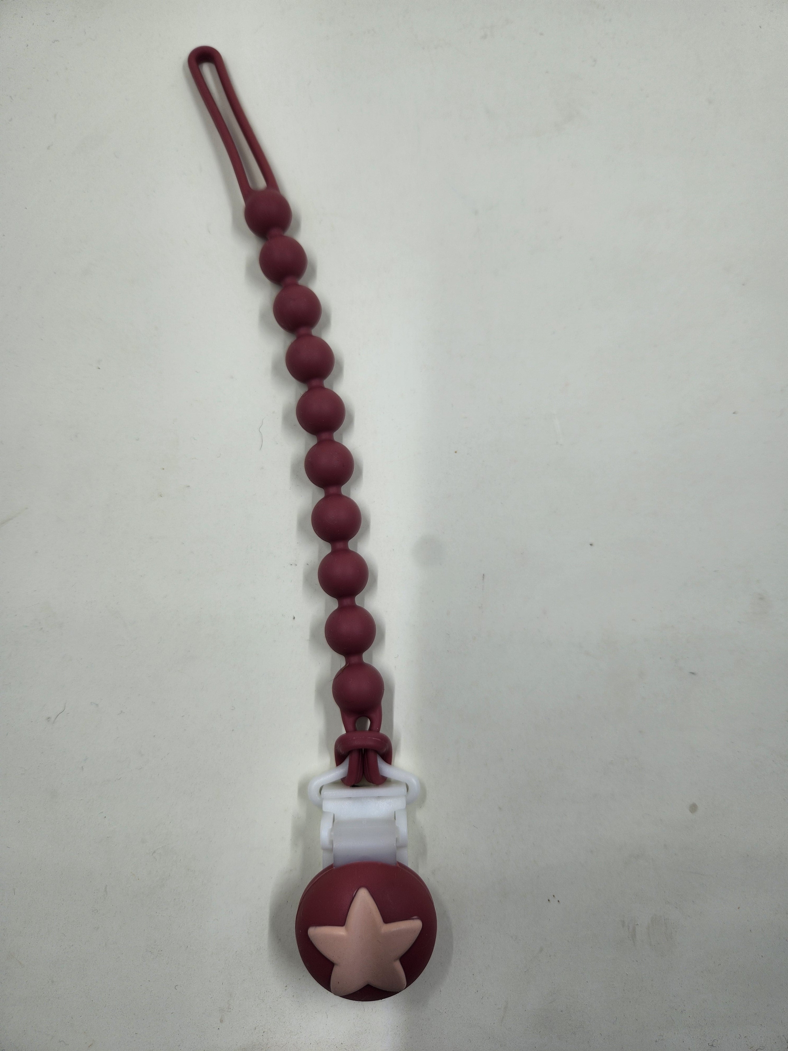 Star Silicone Dummy Pacifier Clip