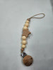 Star Silicone+ Beechwood Dummy Pacifier Clip