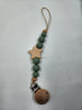 Star Silicone+ Beechwood Dummy Pacifier Clip