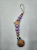 Star Silicone+ Beechwood Dummy Pacifier Clip
