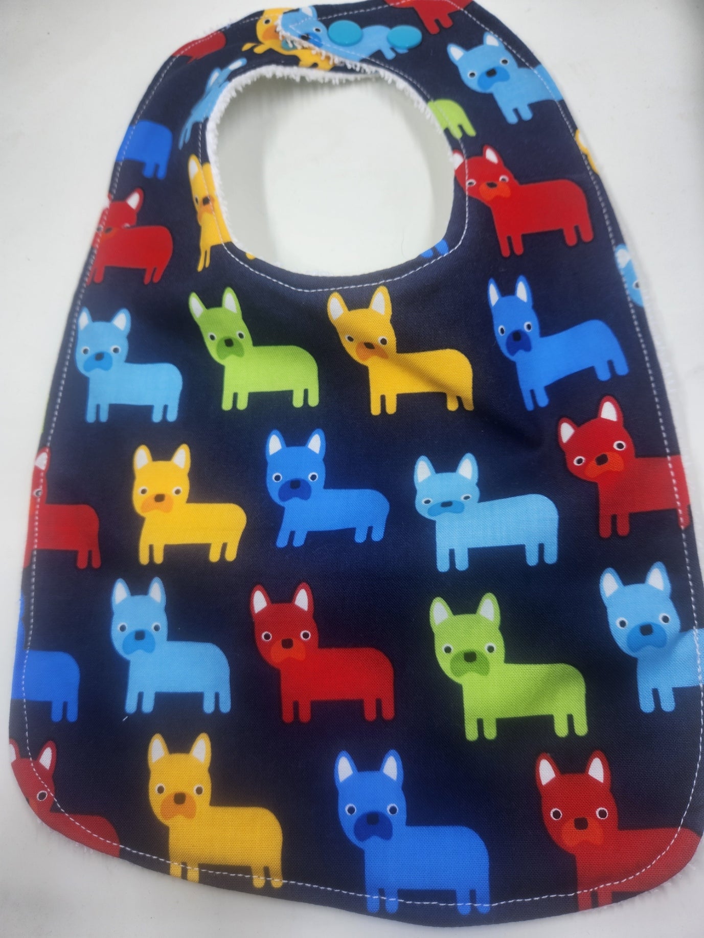 Navy Frenchie Bib