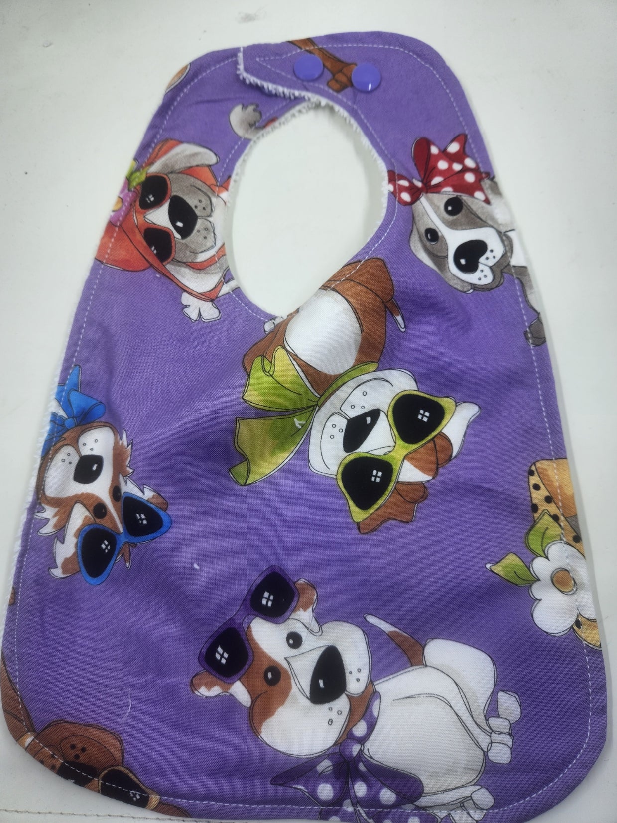 Purple Dog Bib
