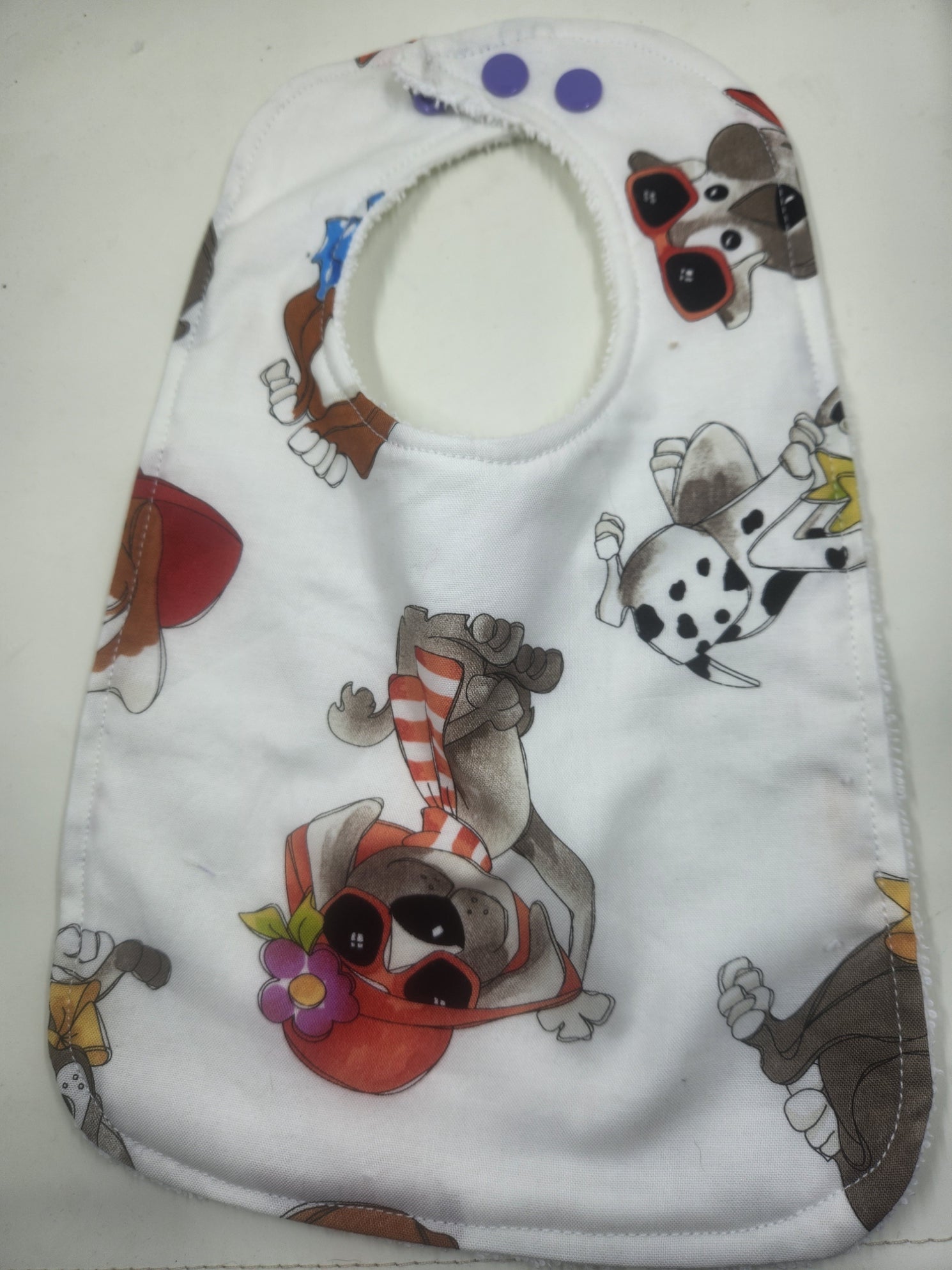 White Dog Bib