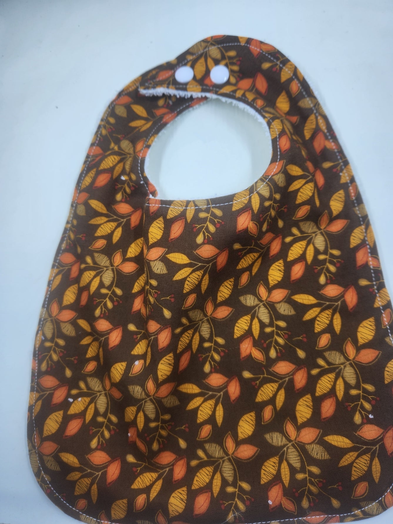 Brown Autumn Leaves Bib