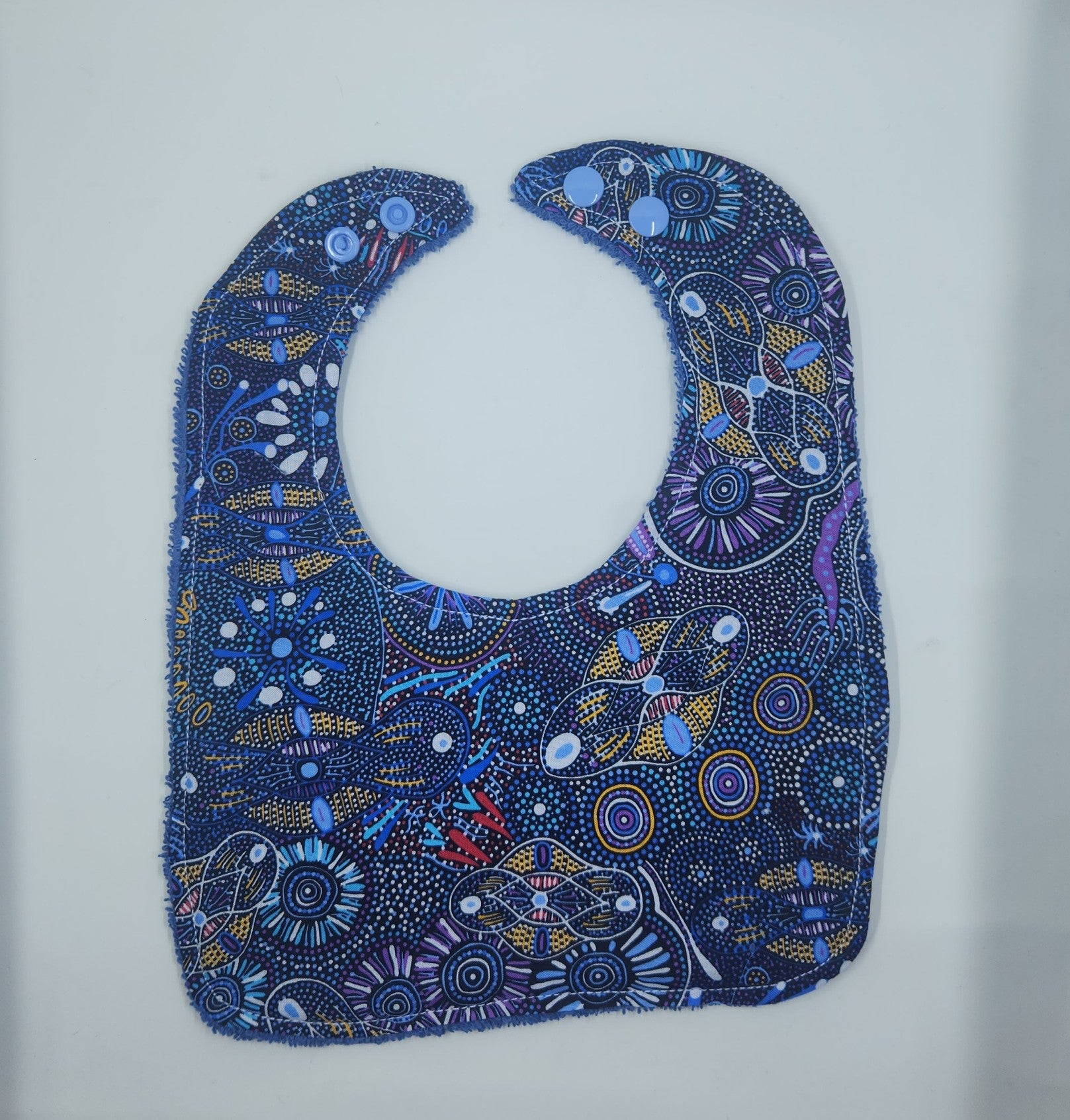 Blue +Purple Indigenous Bib