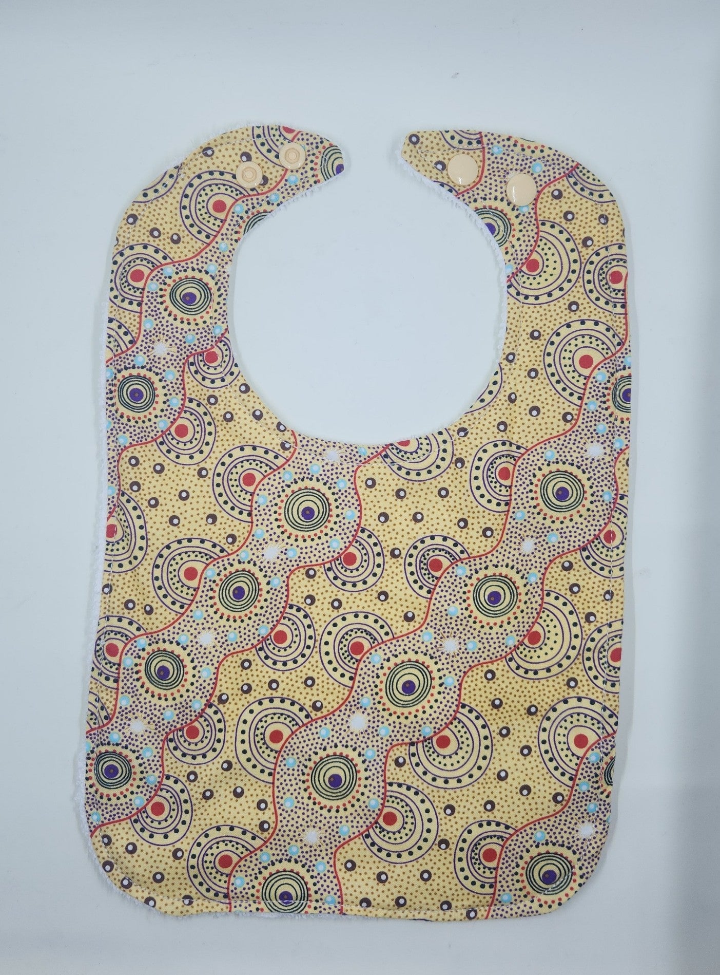 Beige Indigenous Toddler Bib