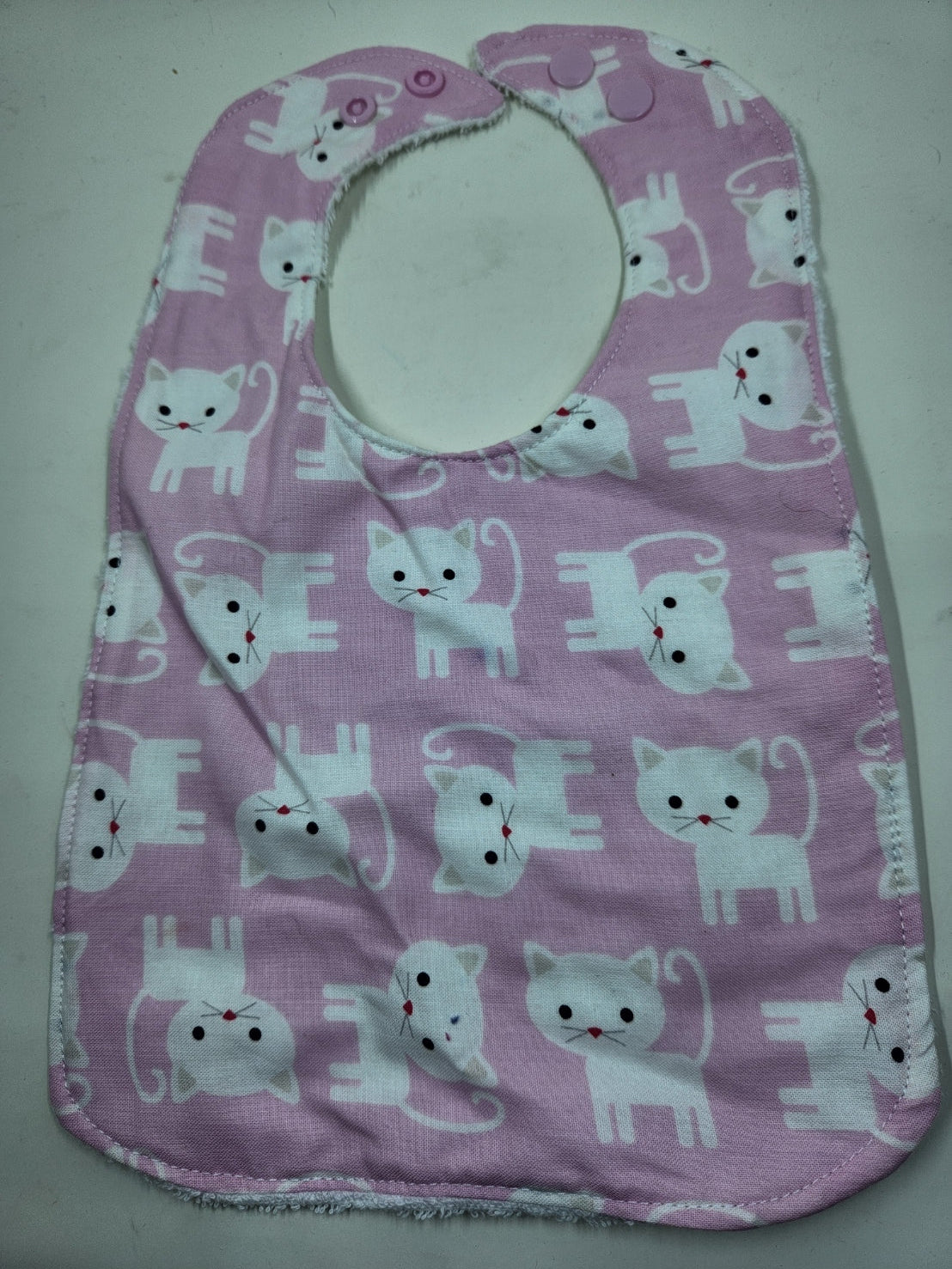 Pink Cat Toddler Bib