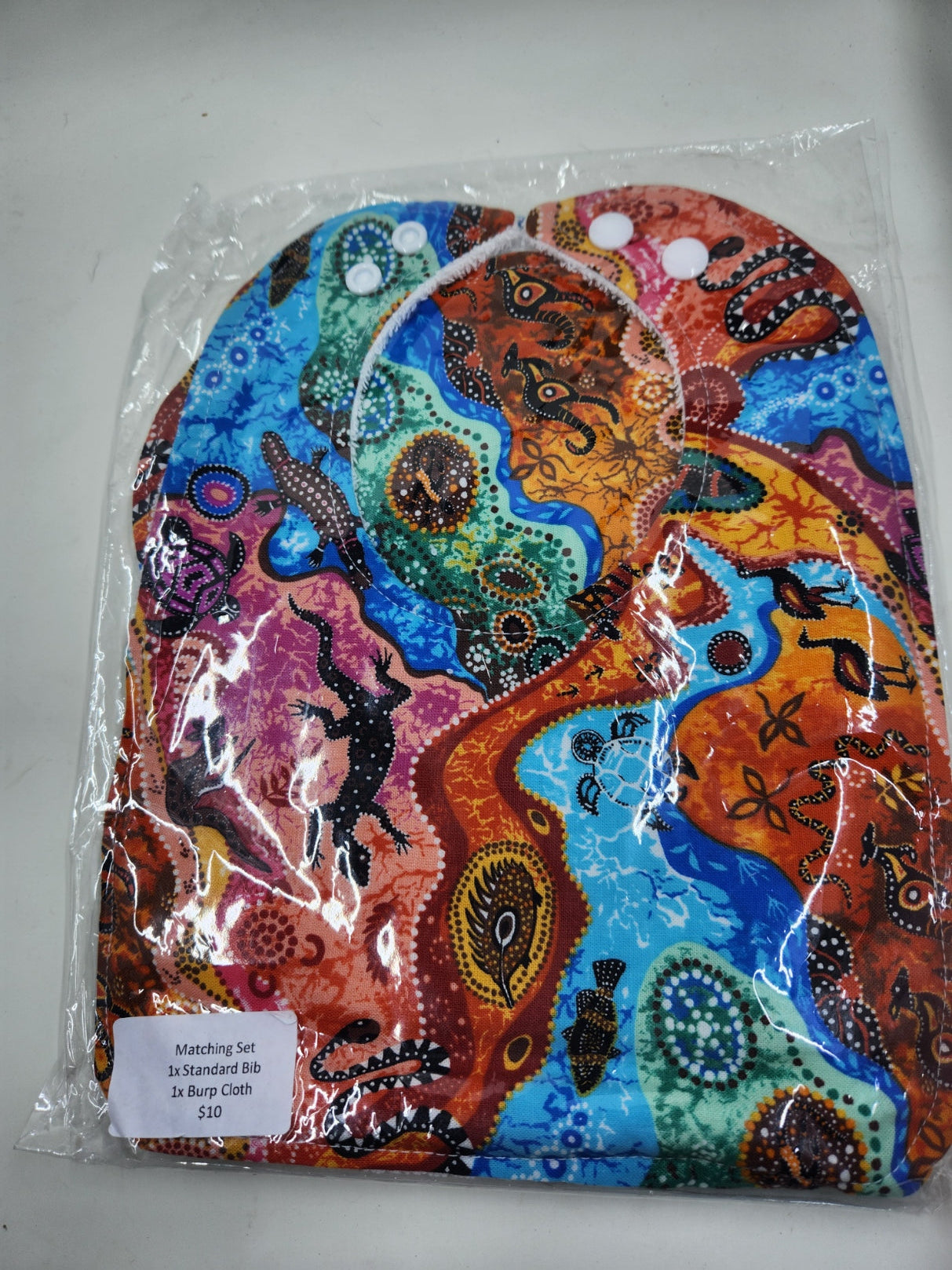 Indigenous Bib + Burp Cloth Set