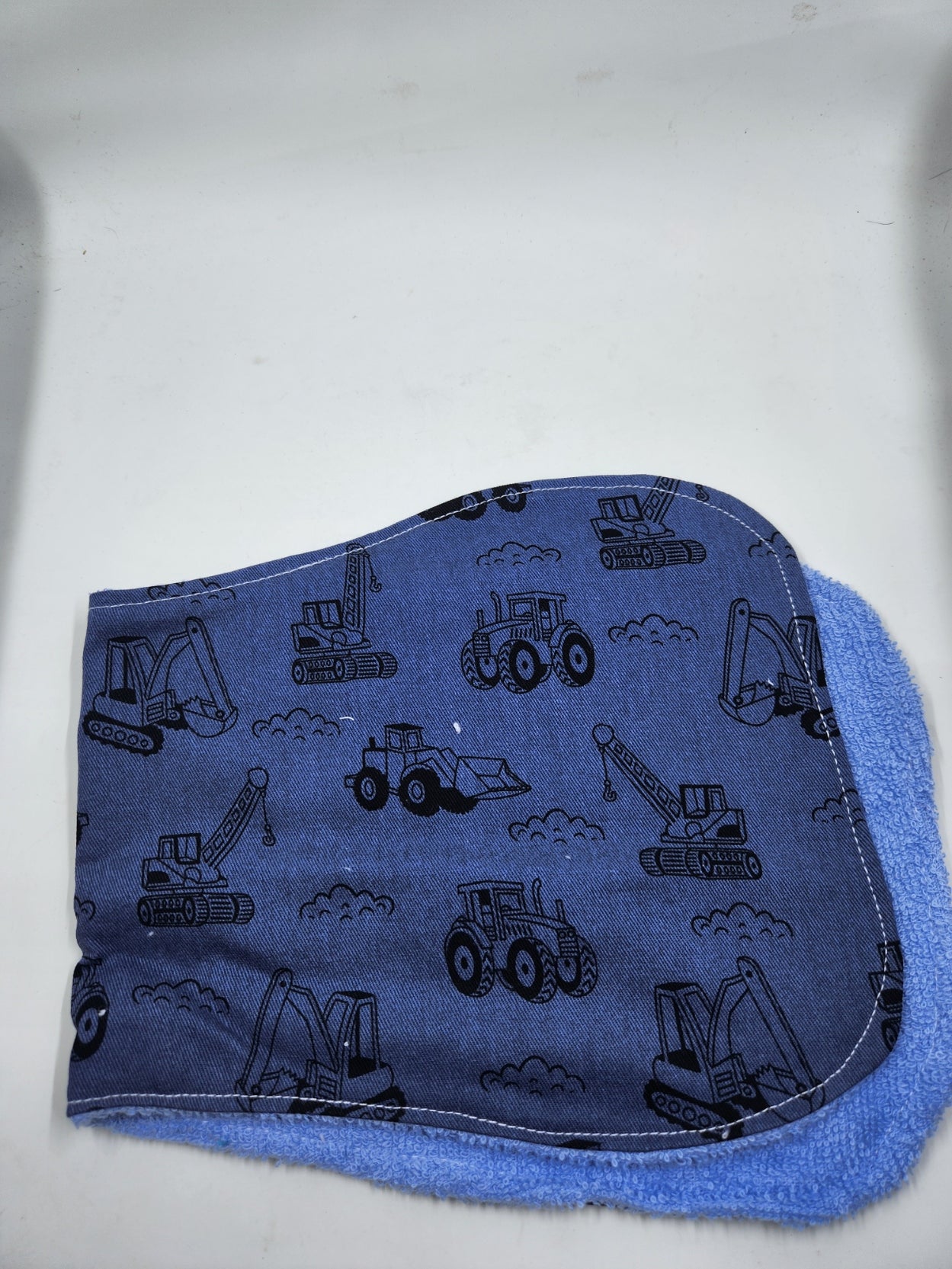 Dark Blue Construction Burp Cloth