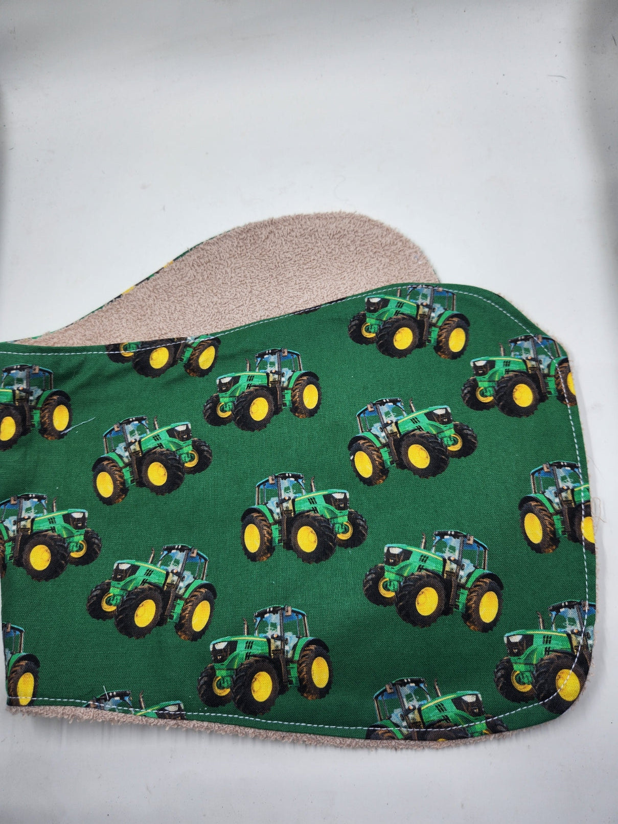 Tractor Bib + Burp Cloth Set