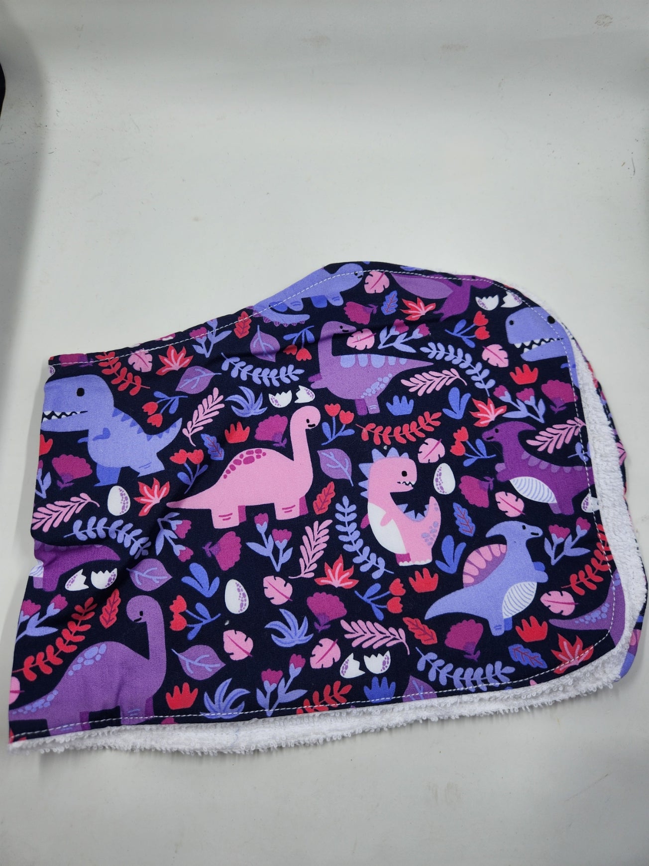 Purple + Pink Dino Burp Cloth