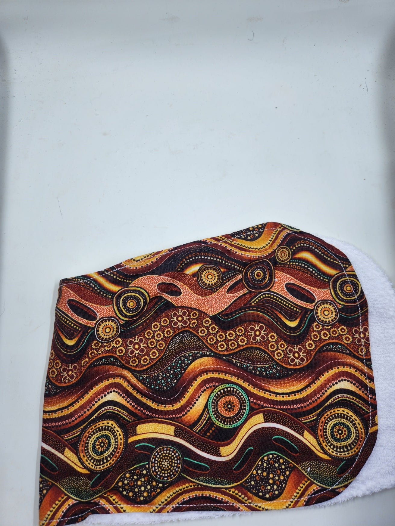Orange Indigenous Burp Cloth