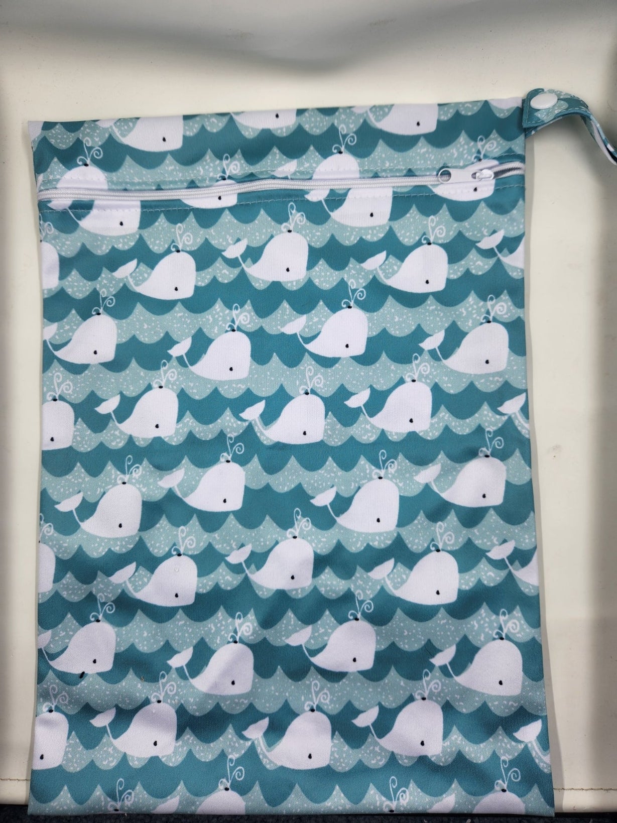 Aqua Whales Large Storage Bag