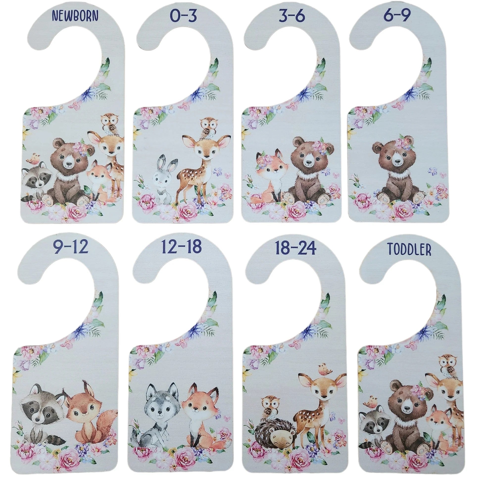 Clothes Divider Hangers Forest Animals