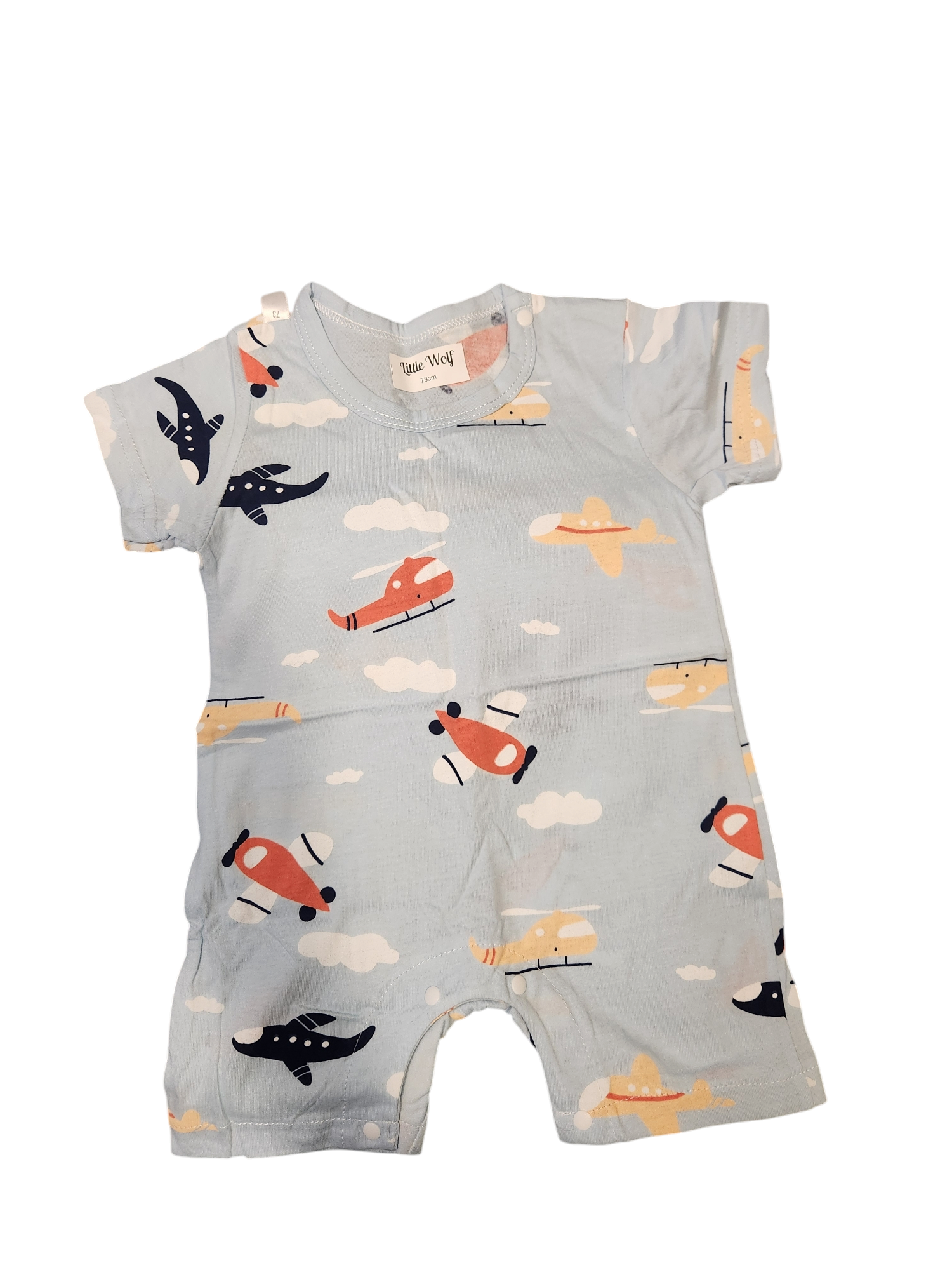 Blue Planes Short Sleeve Romper