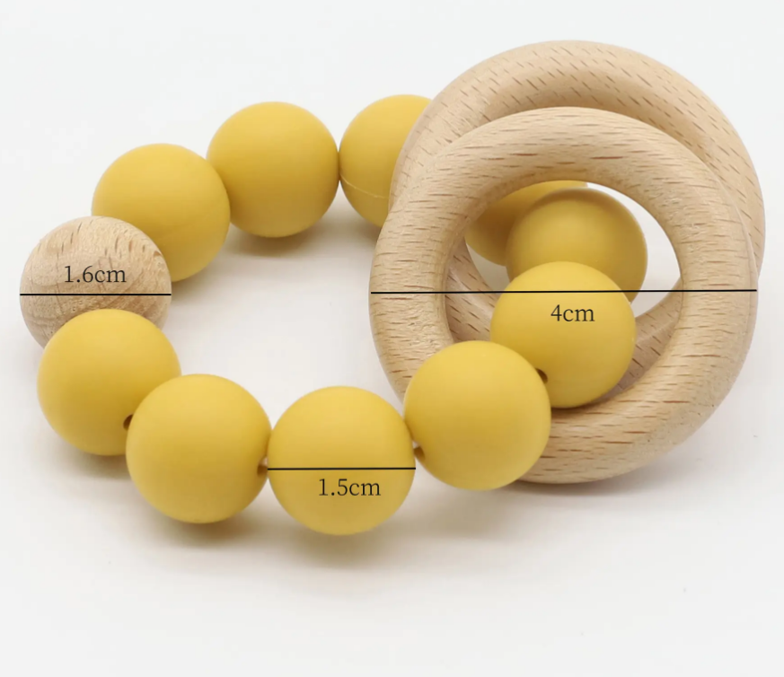 Beechwood Silicone Ring Teether