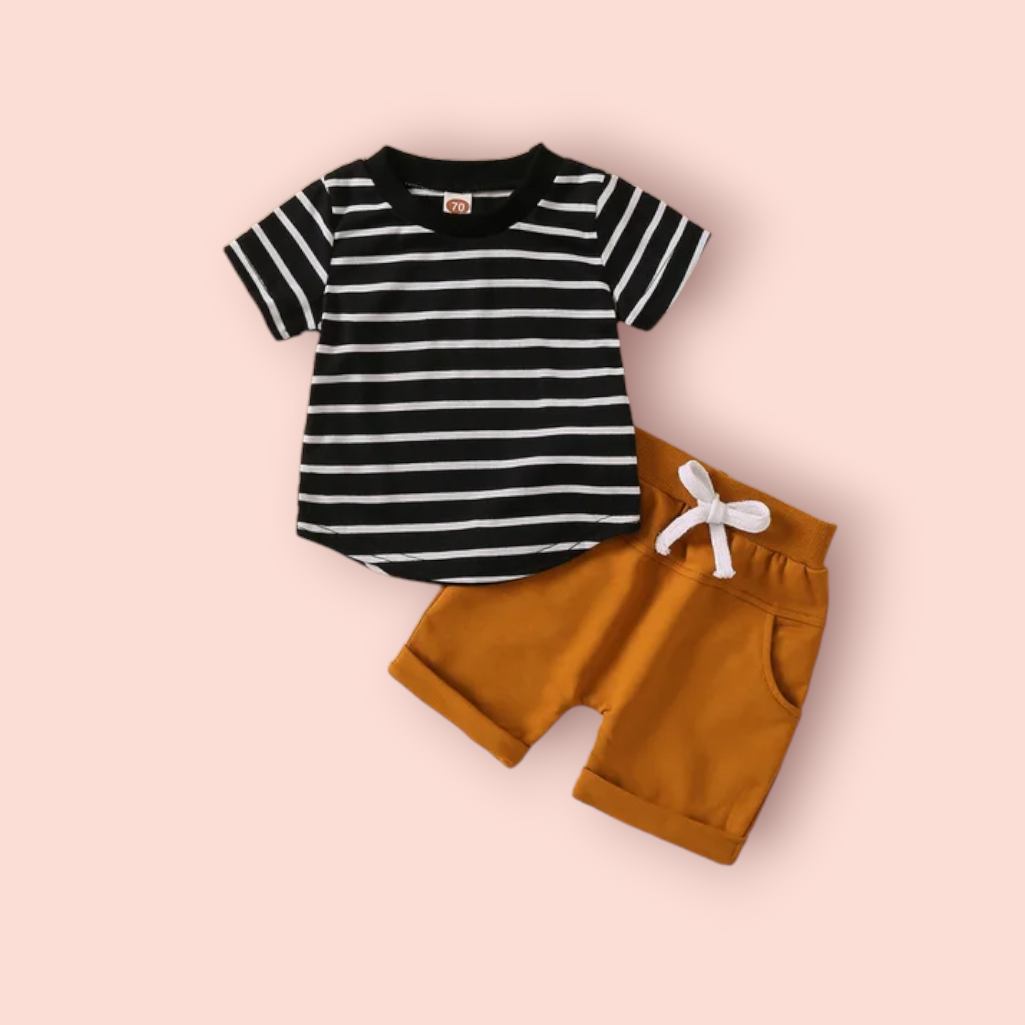 Stripe T- Shirt + Short Set