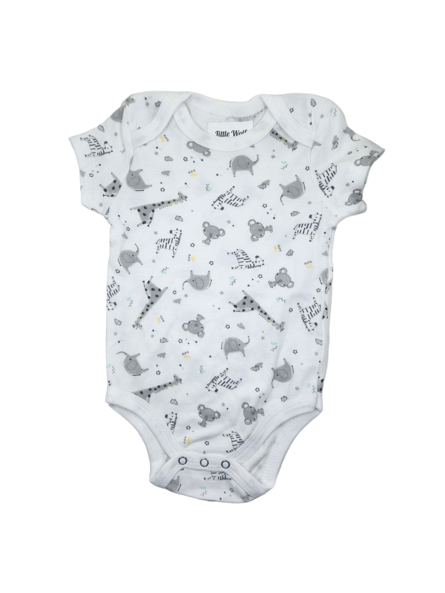 Zebra + Koala + Giraffe Short Sleeve Romper