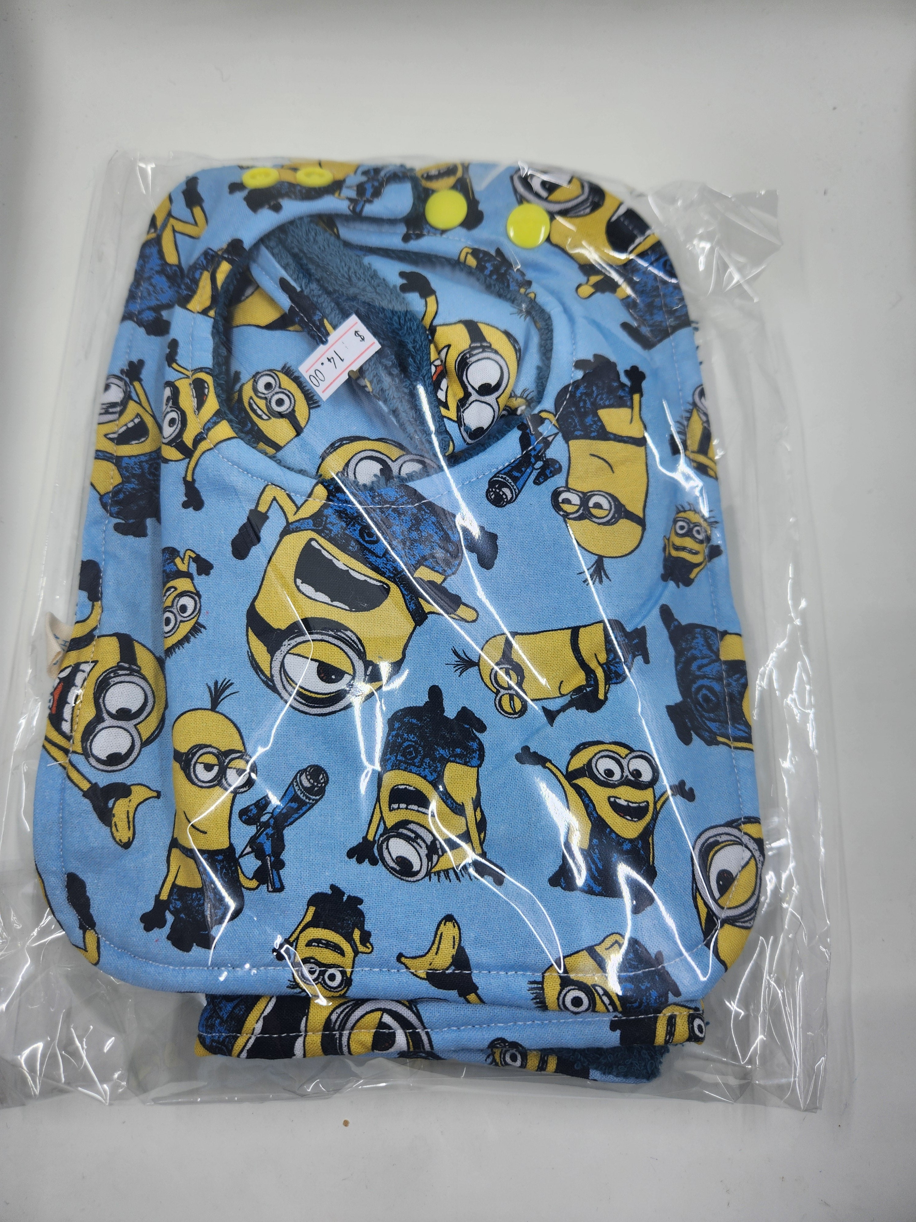 Yellow Men Bib + Burp Cloth Set