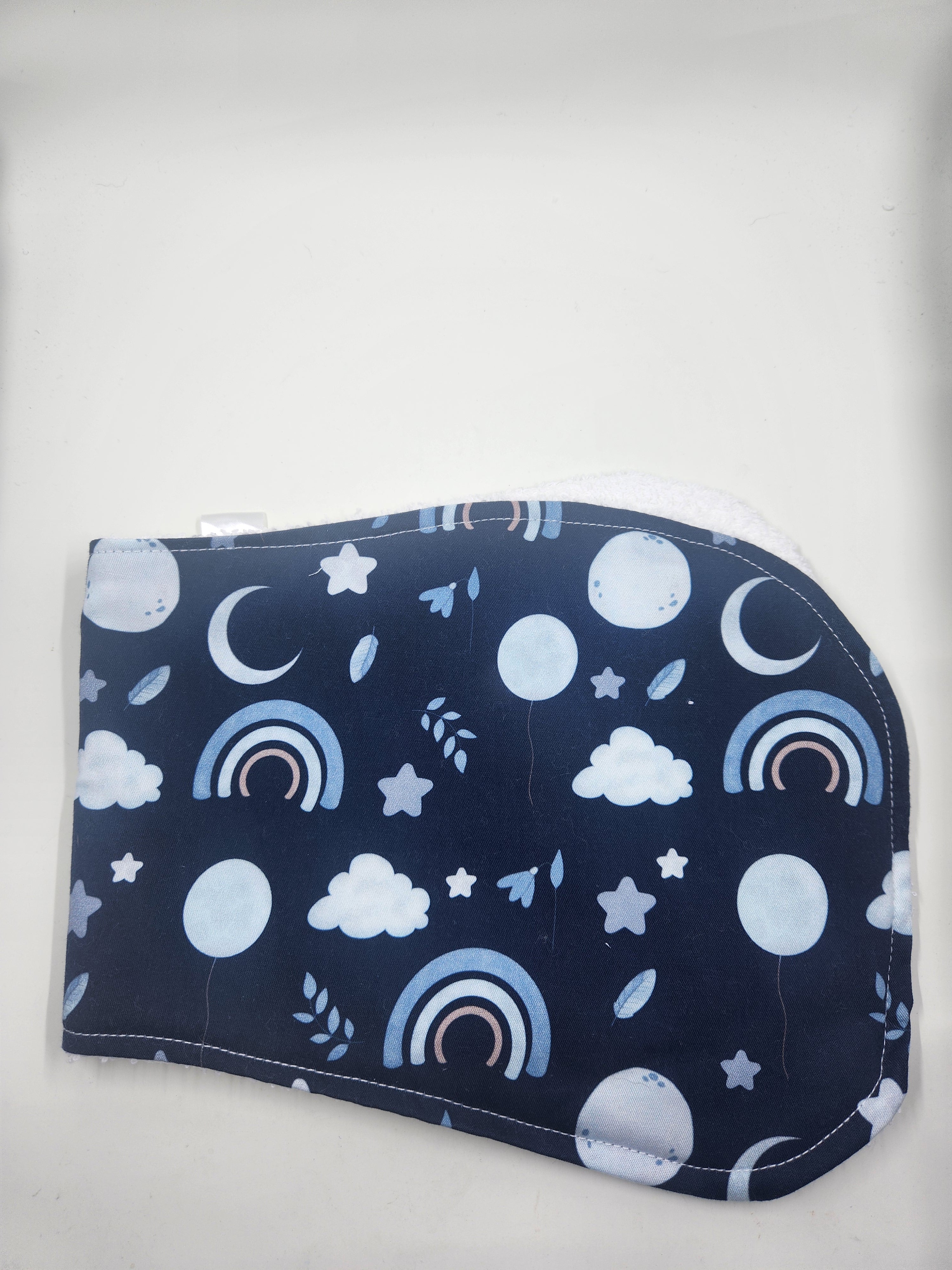 Navy Rainbow  Burp Cloth