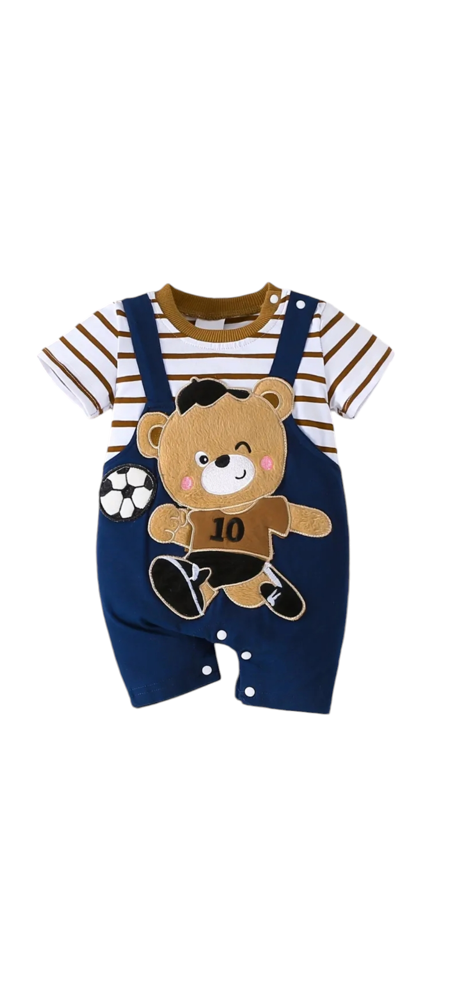 Embroidered Bear Romper