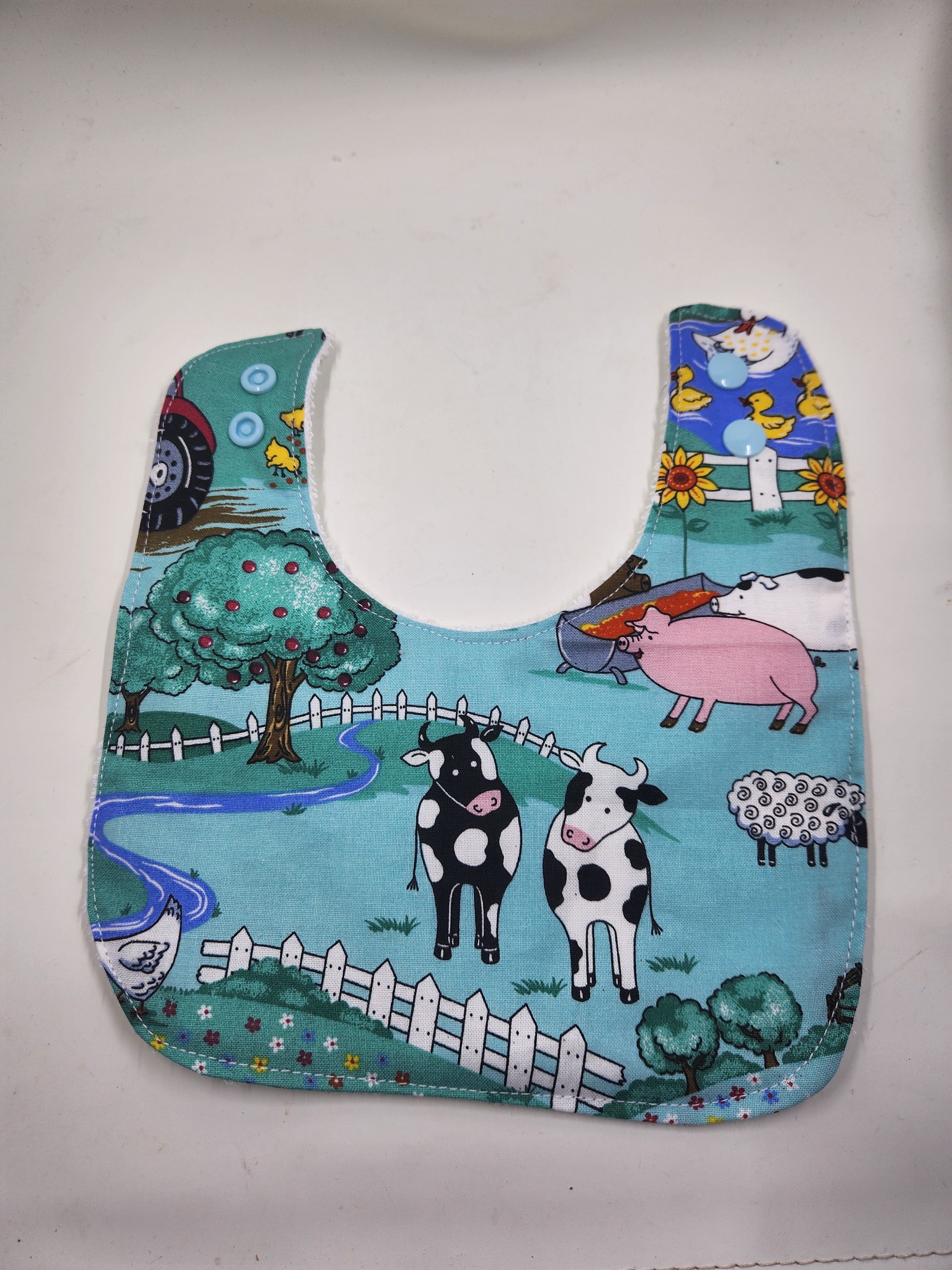 Aqua Barnyard Bib