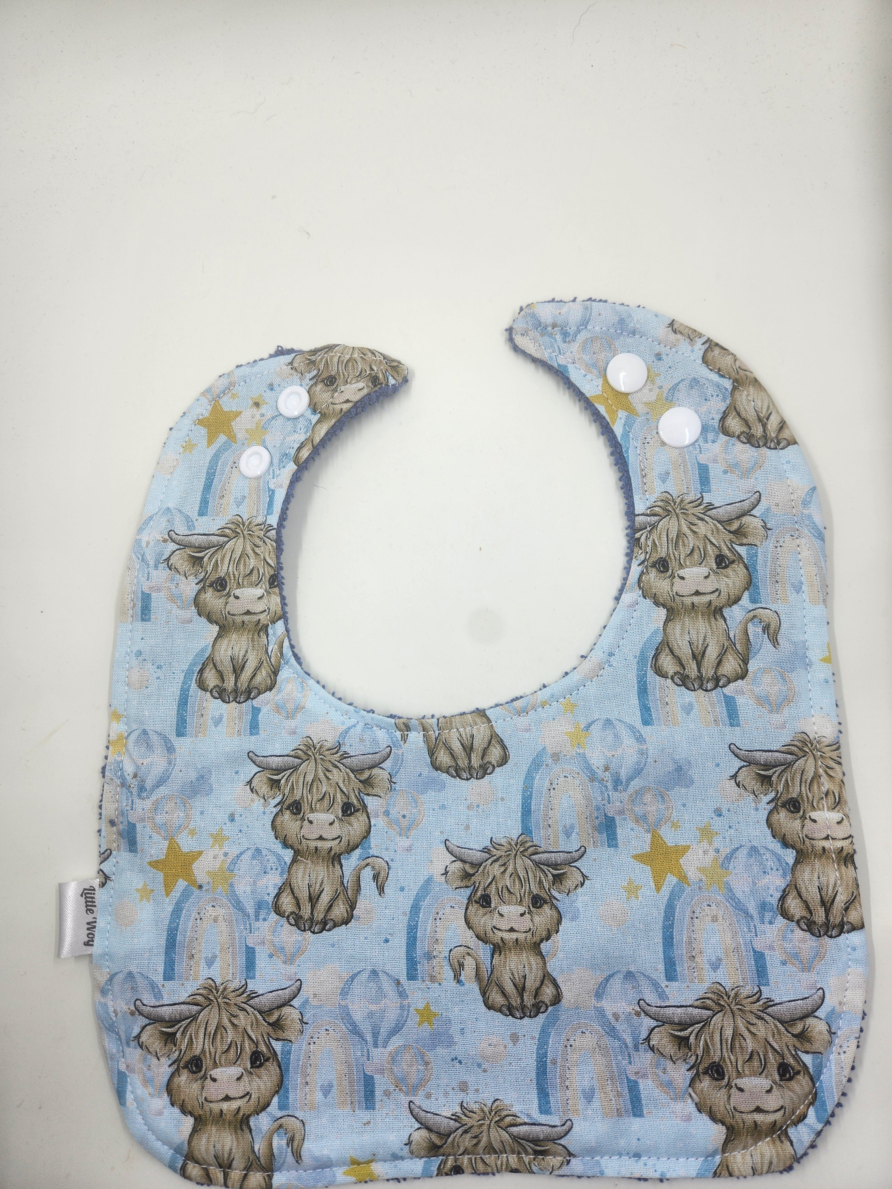 Blue Cow + Rainbow Bib