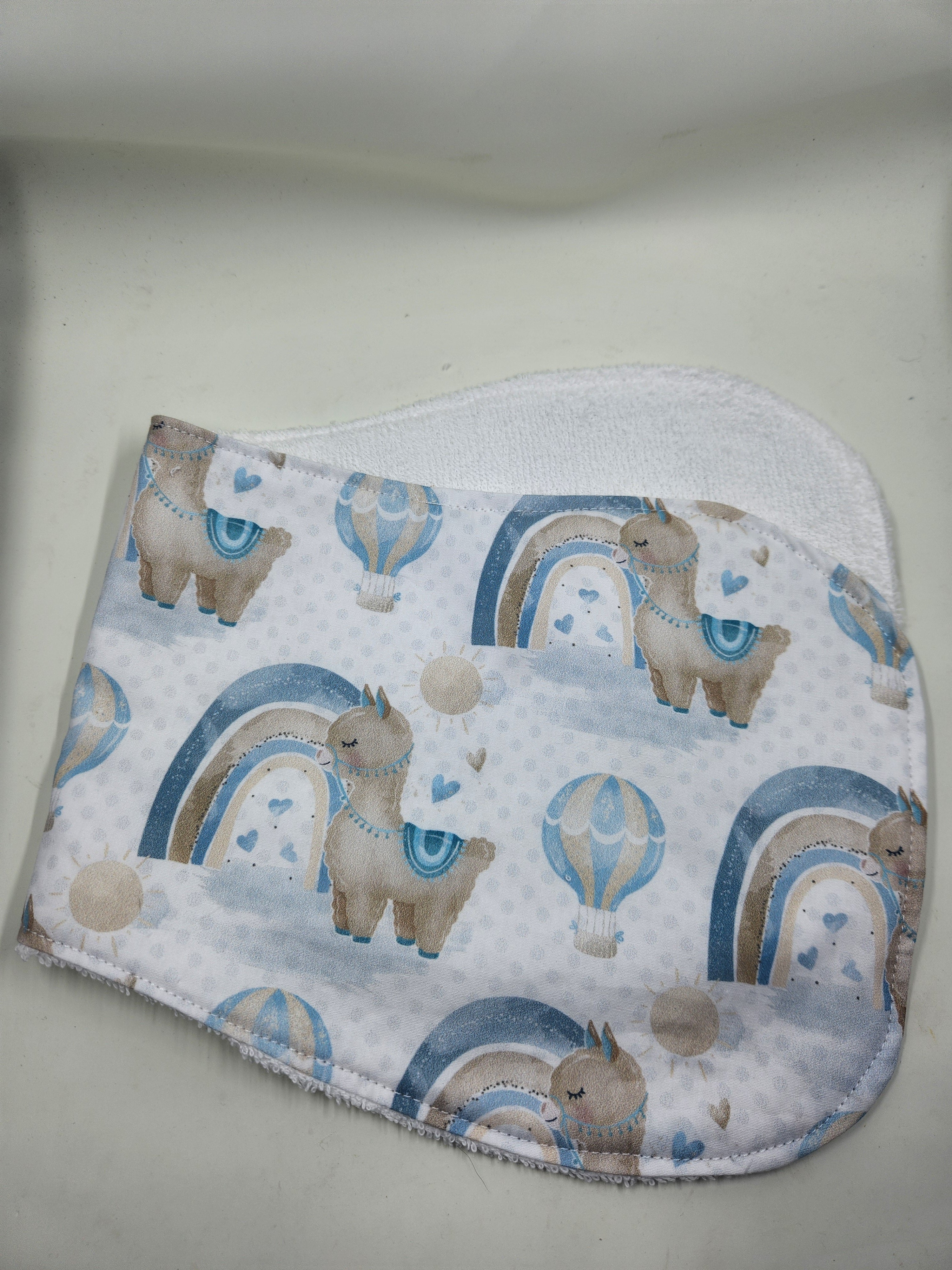Blue Llama Burp Cloth