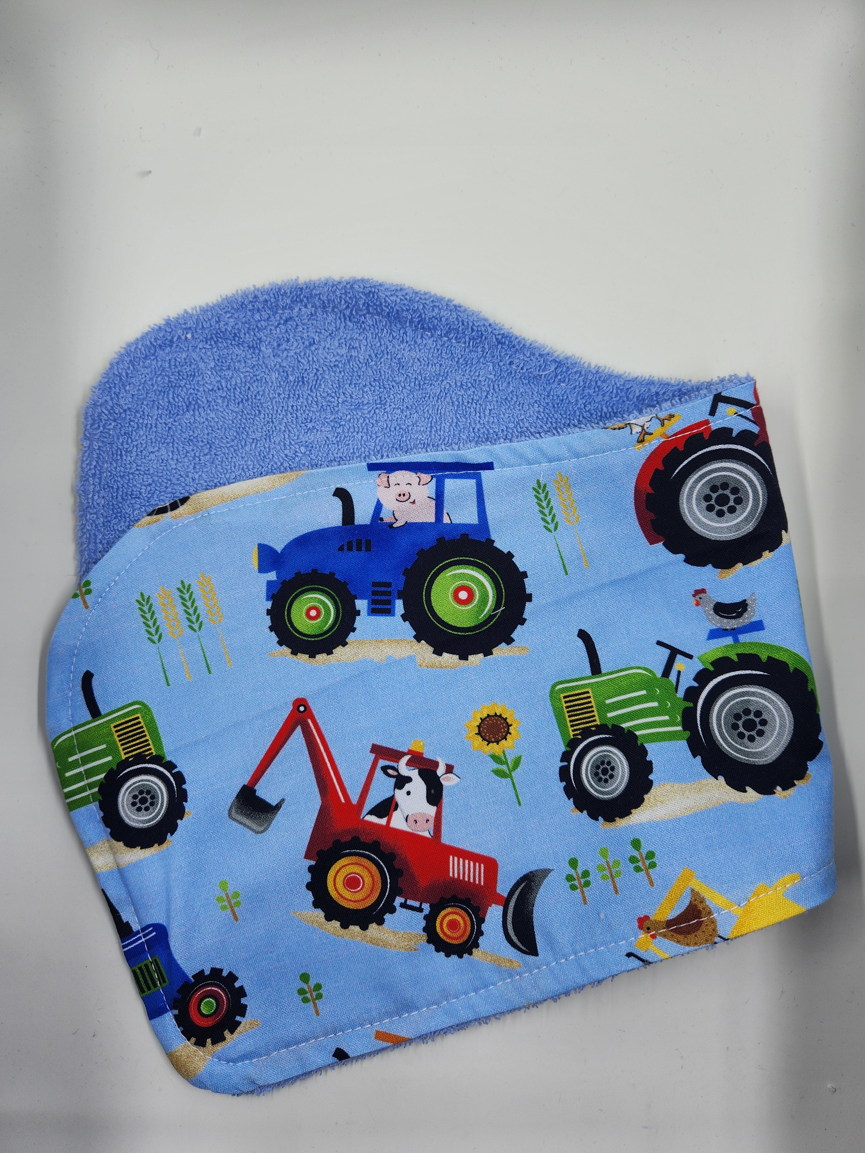 Blue Cow + Sheep + Goose + Pig Burp Cloth