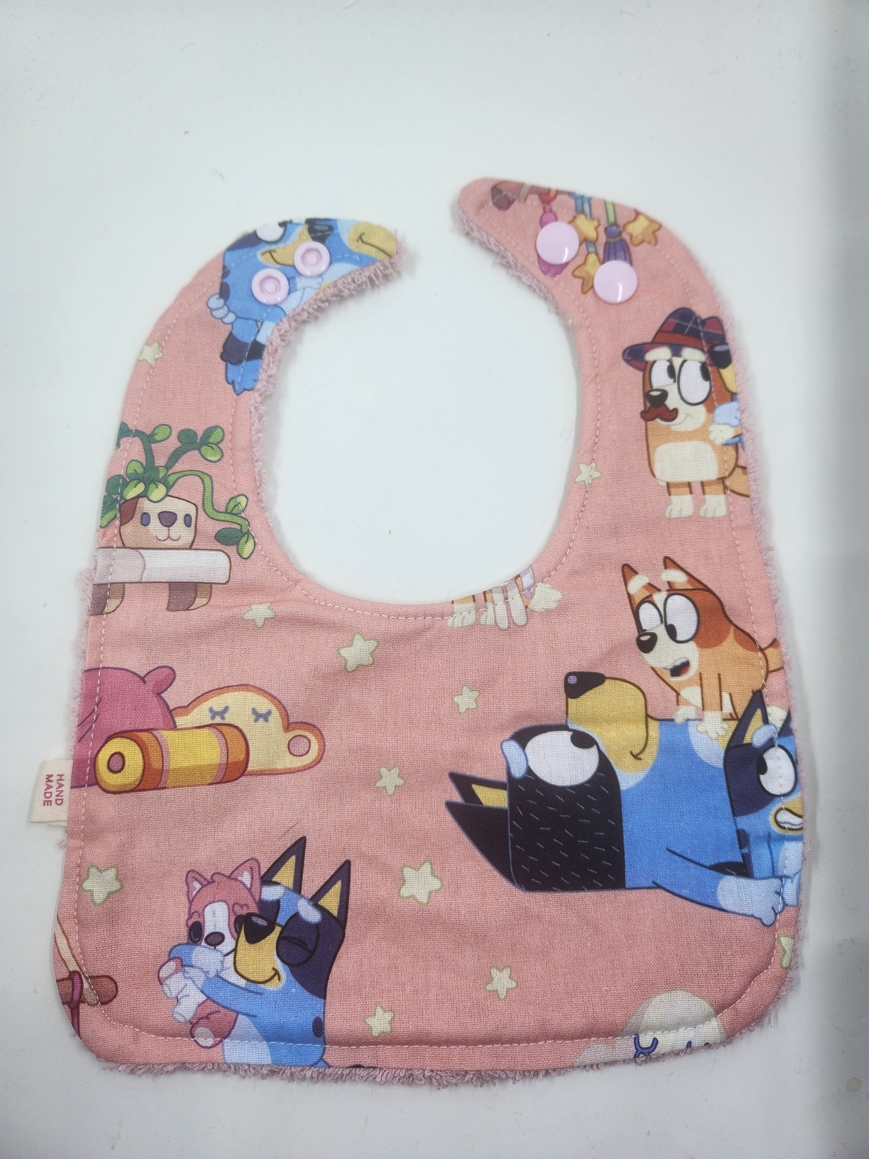 Pink Blue Heeler Dog Bib