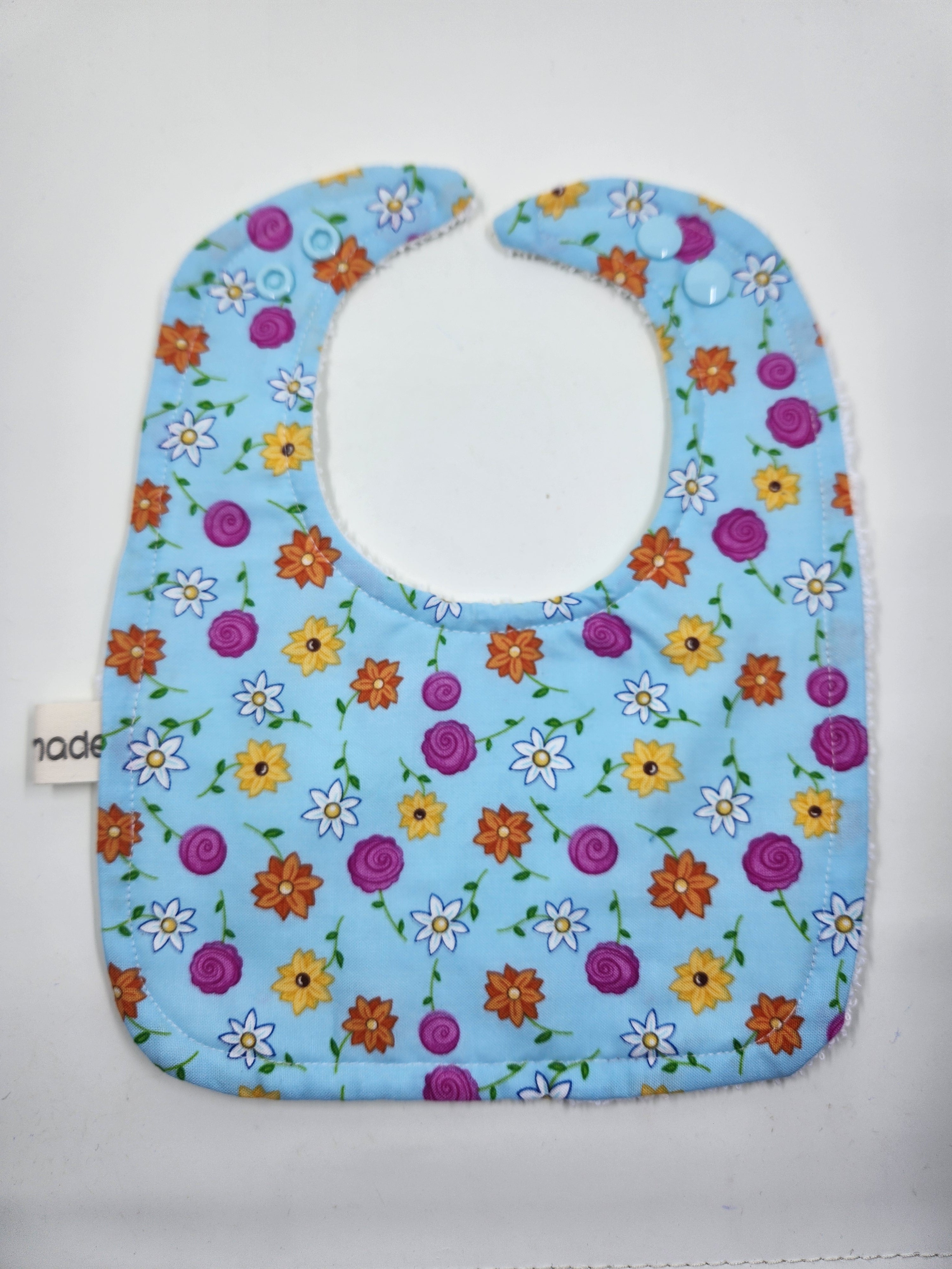 Pink + Yellow + Orange Flower Bib