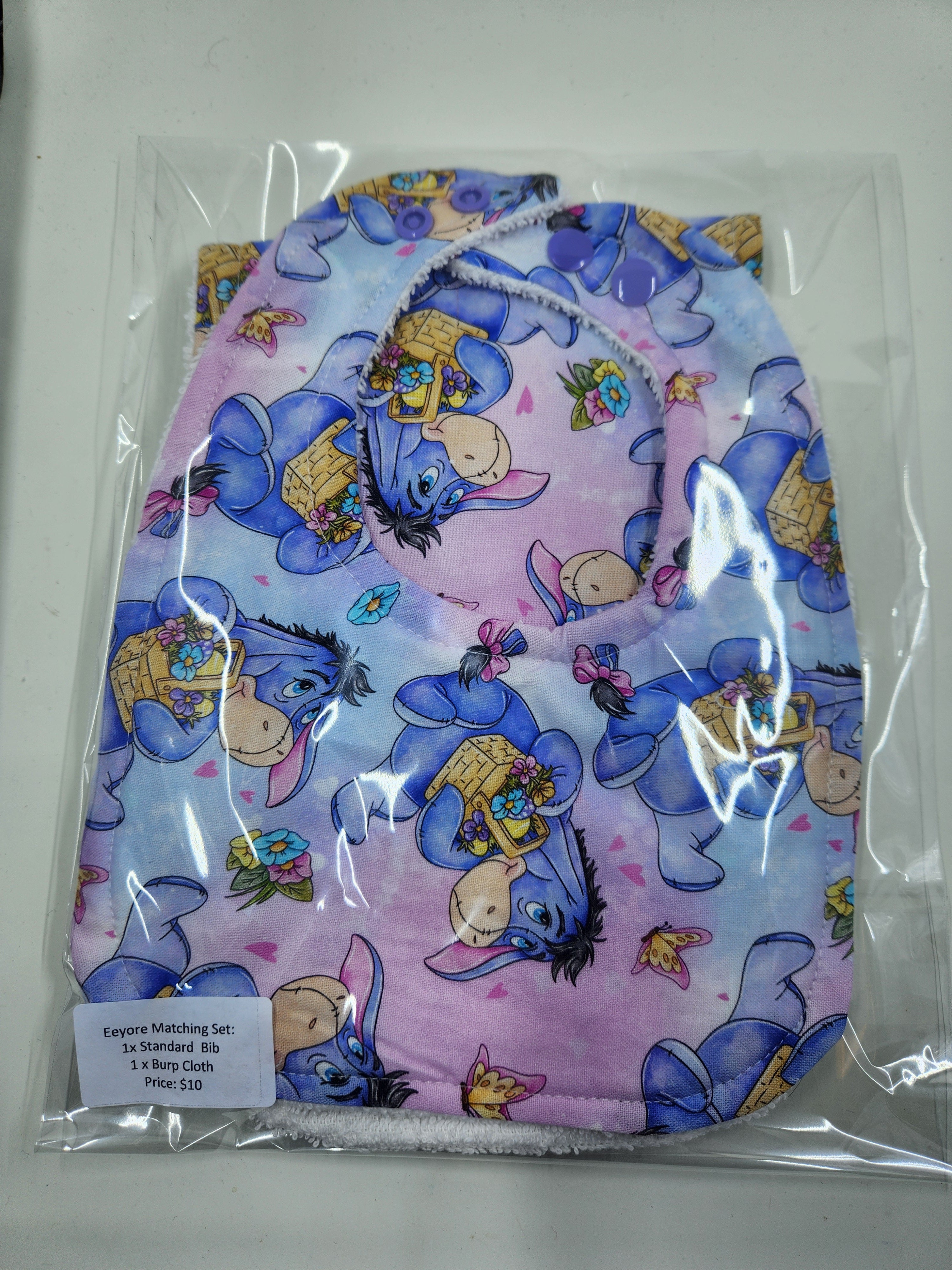 Donkey  Bib + Burp Cloth Set