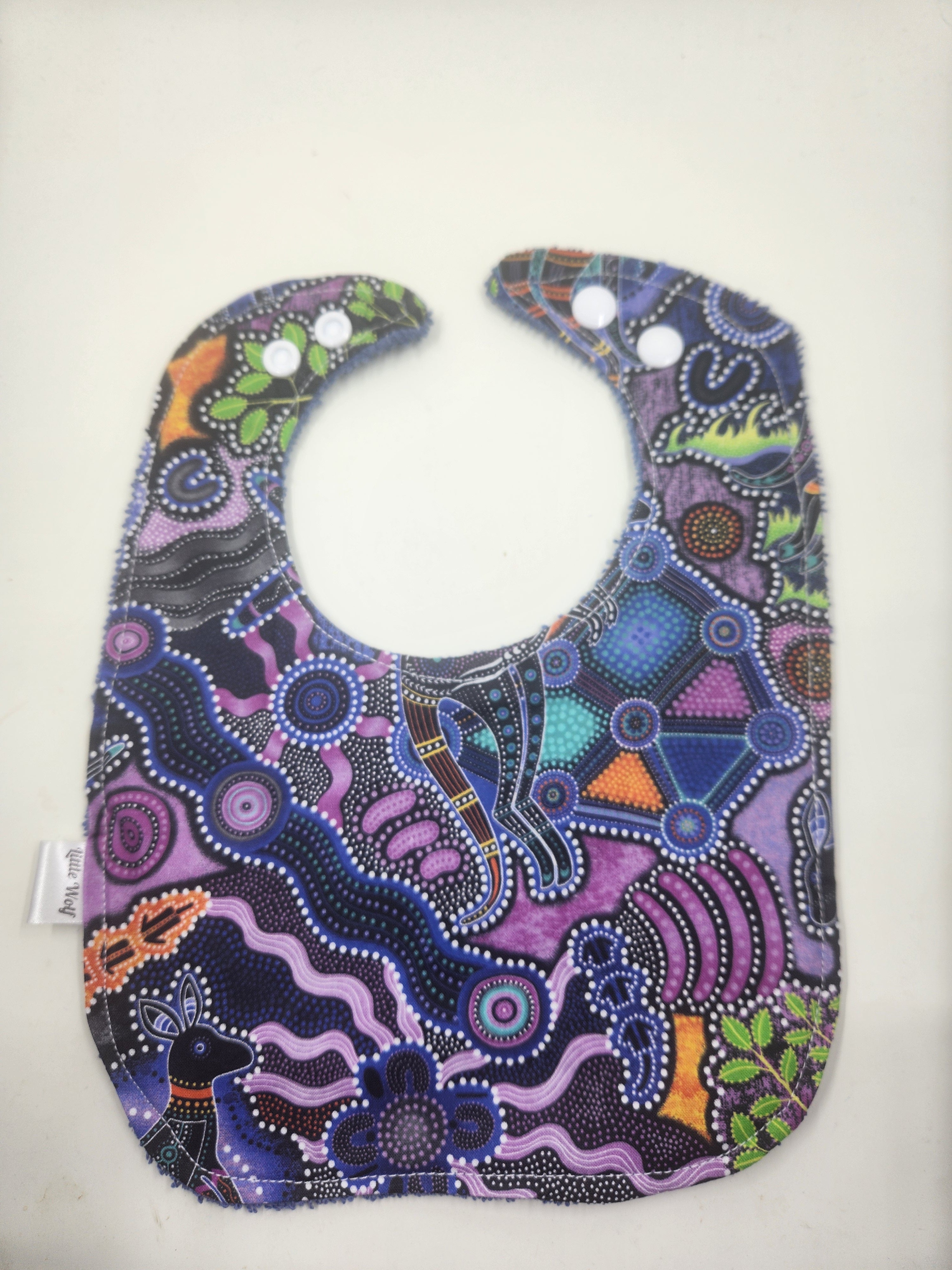 Purple Indigenous Kangaroo  Bib