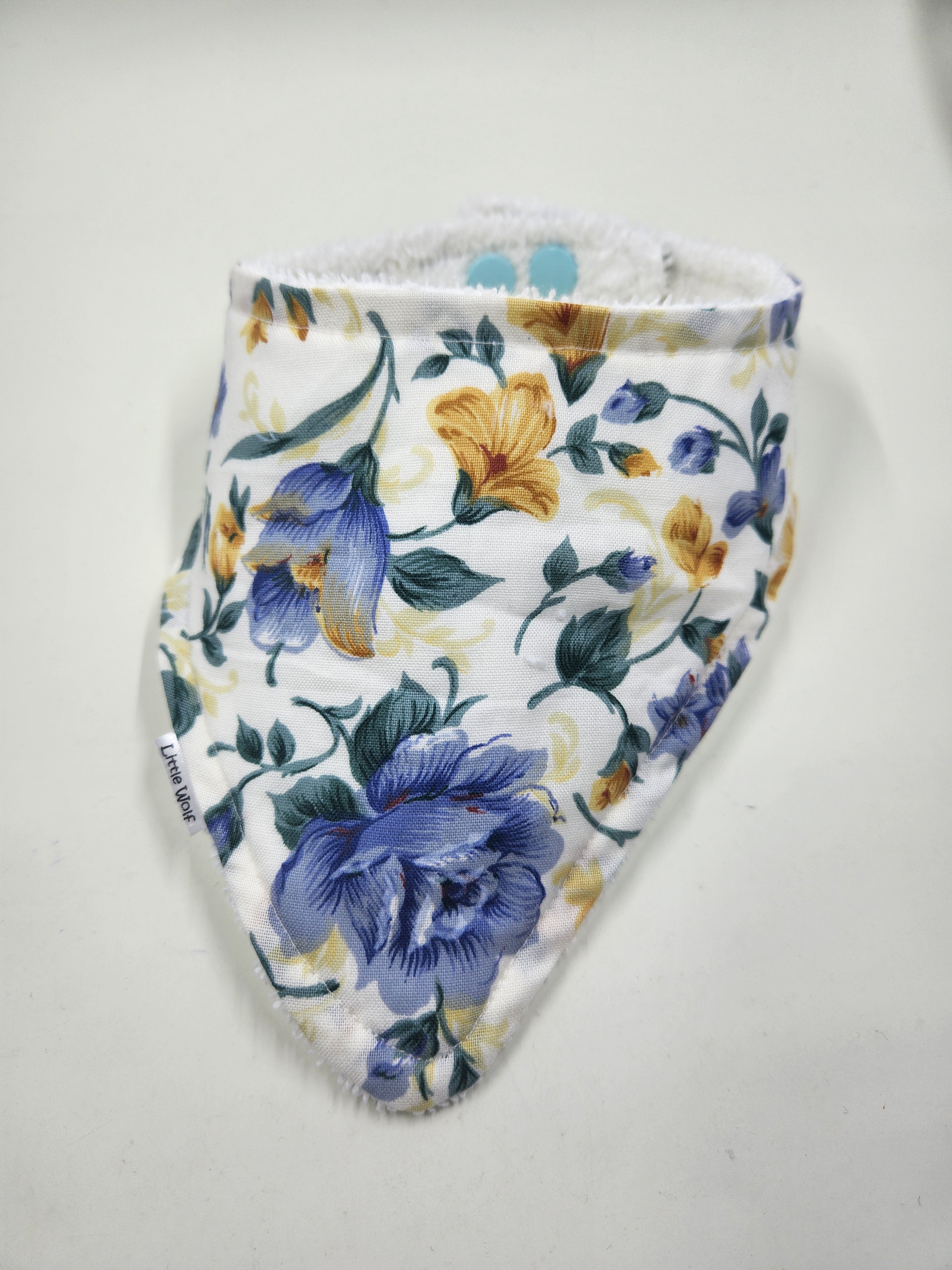 Cream Flower Dribble Bib