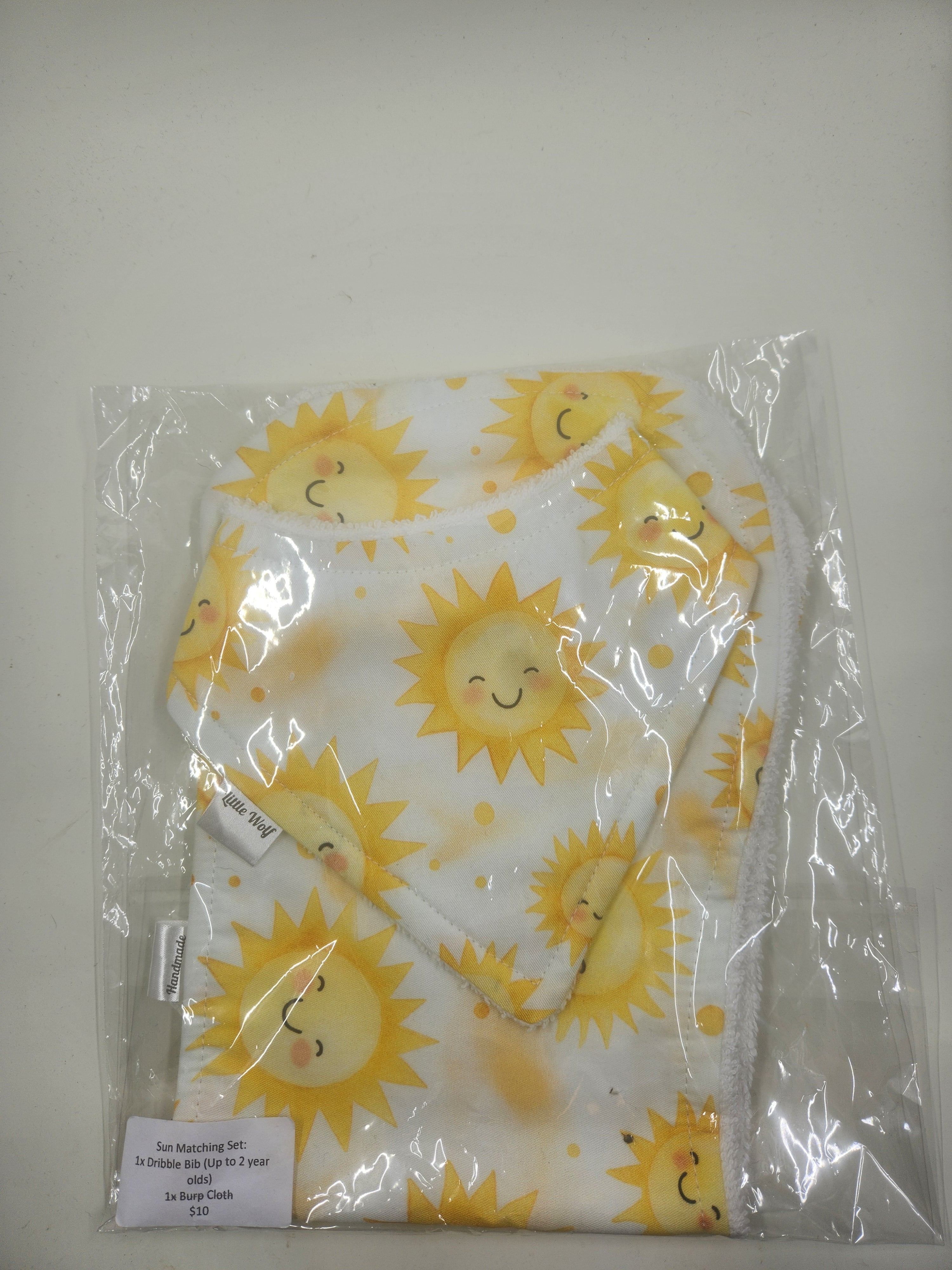 You Are My Sunshine Bib + Burp Cloth Set