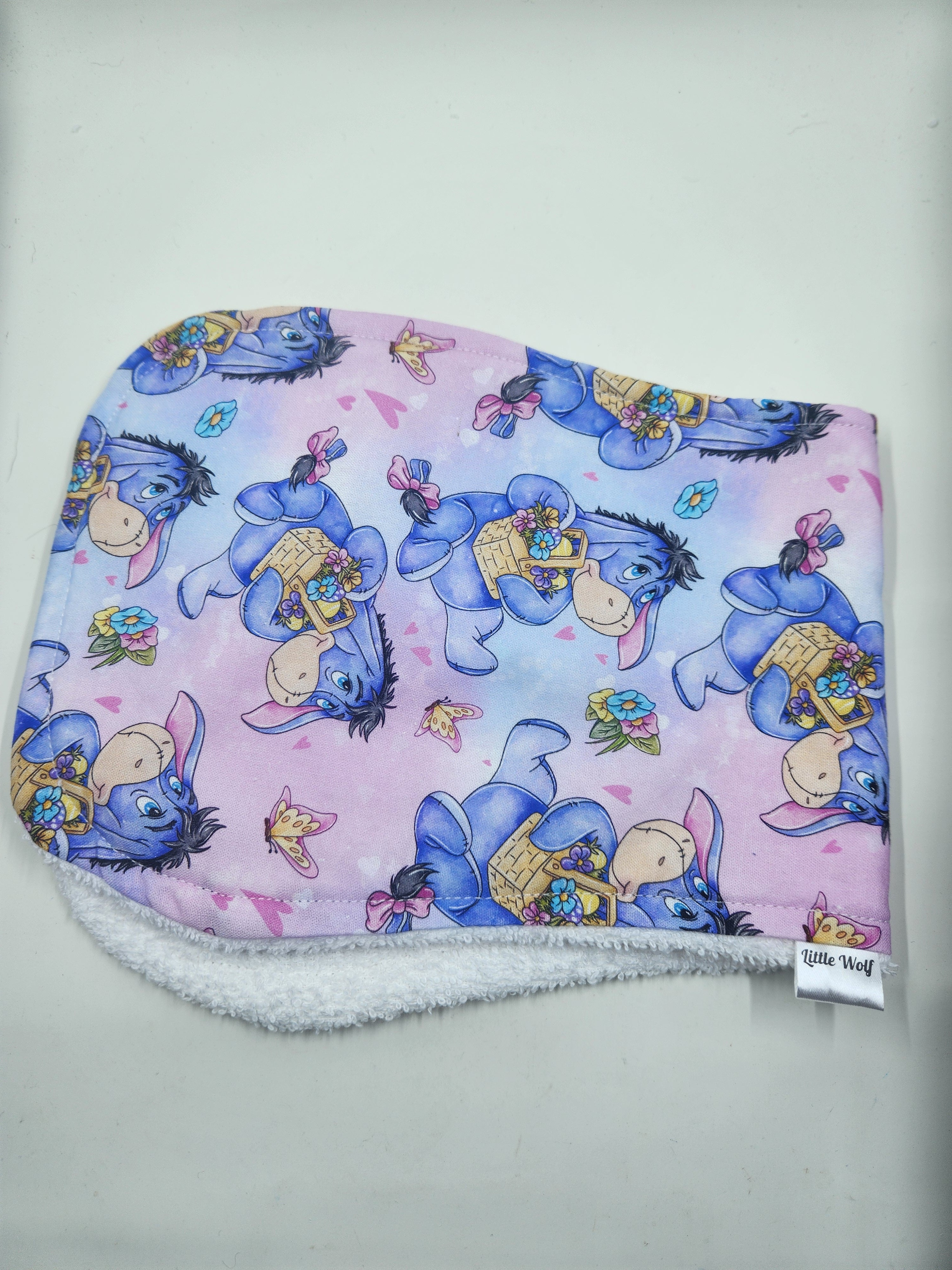 Pink + Purple Donkey Burp Cloth