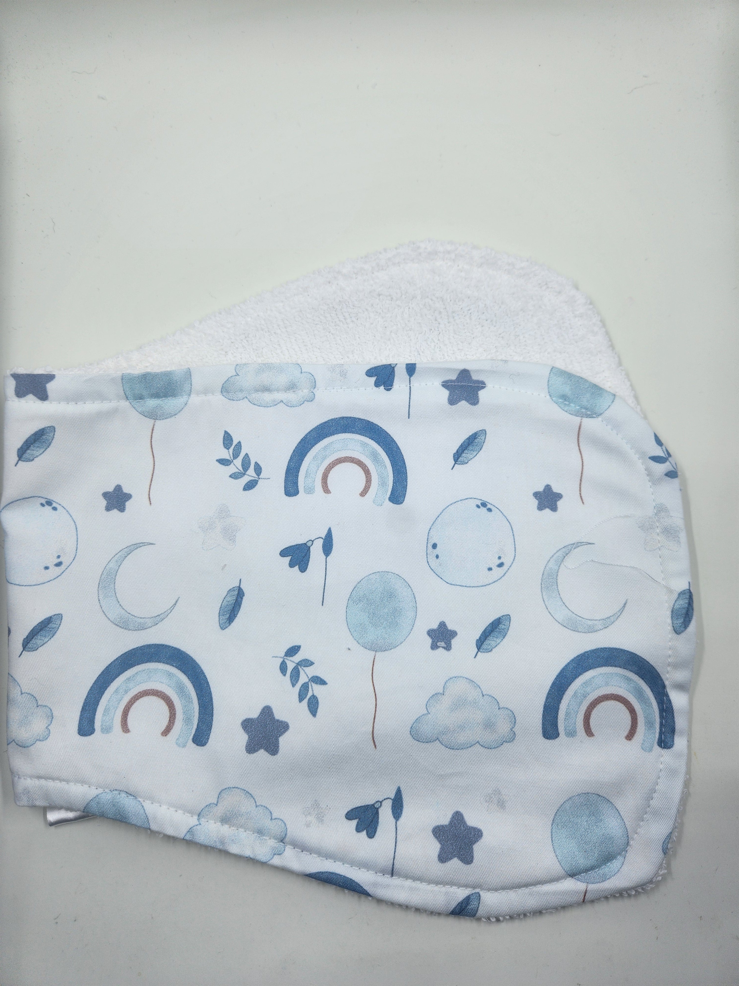 White Rainbow Burp Cloth