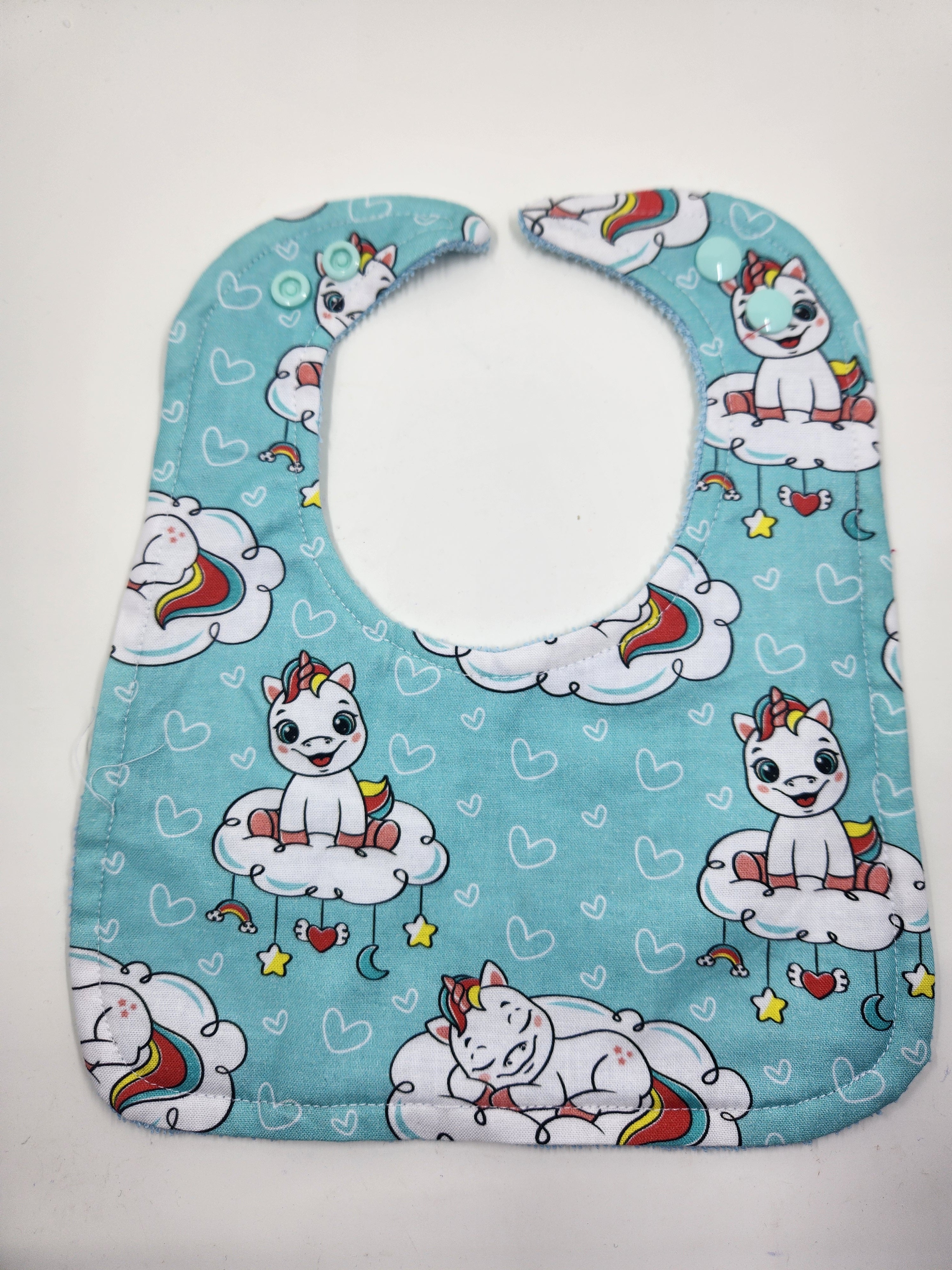 Aqua Unicorn Bib