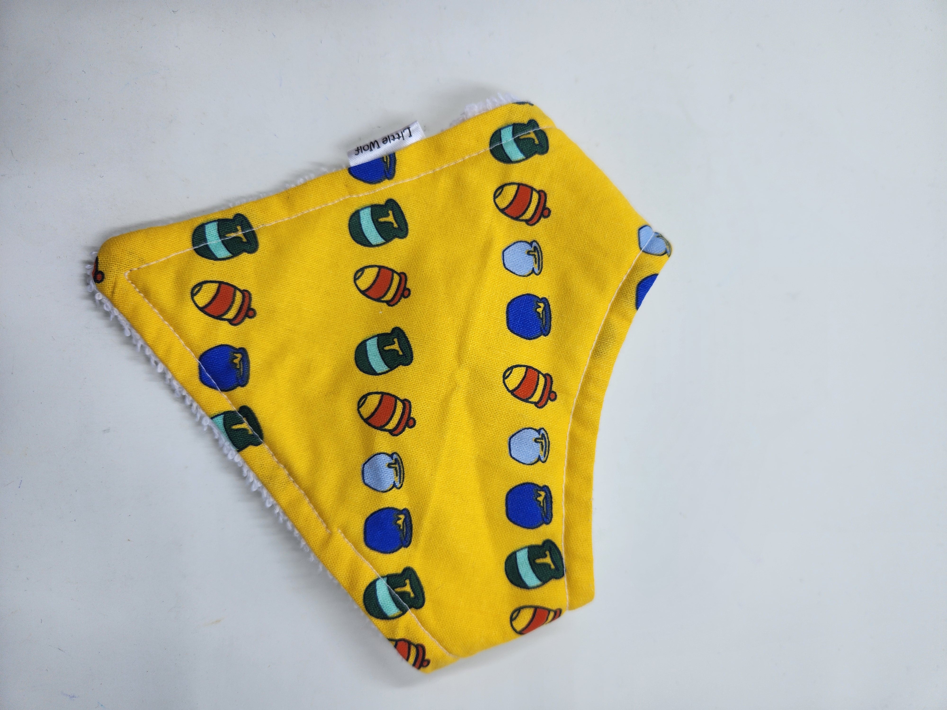 Yellow Honey Pot Dribble Bib