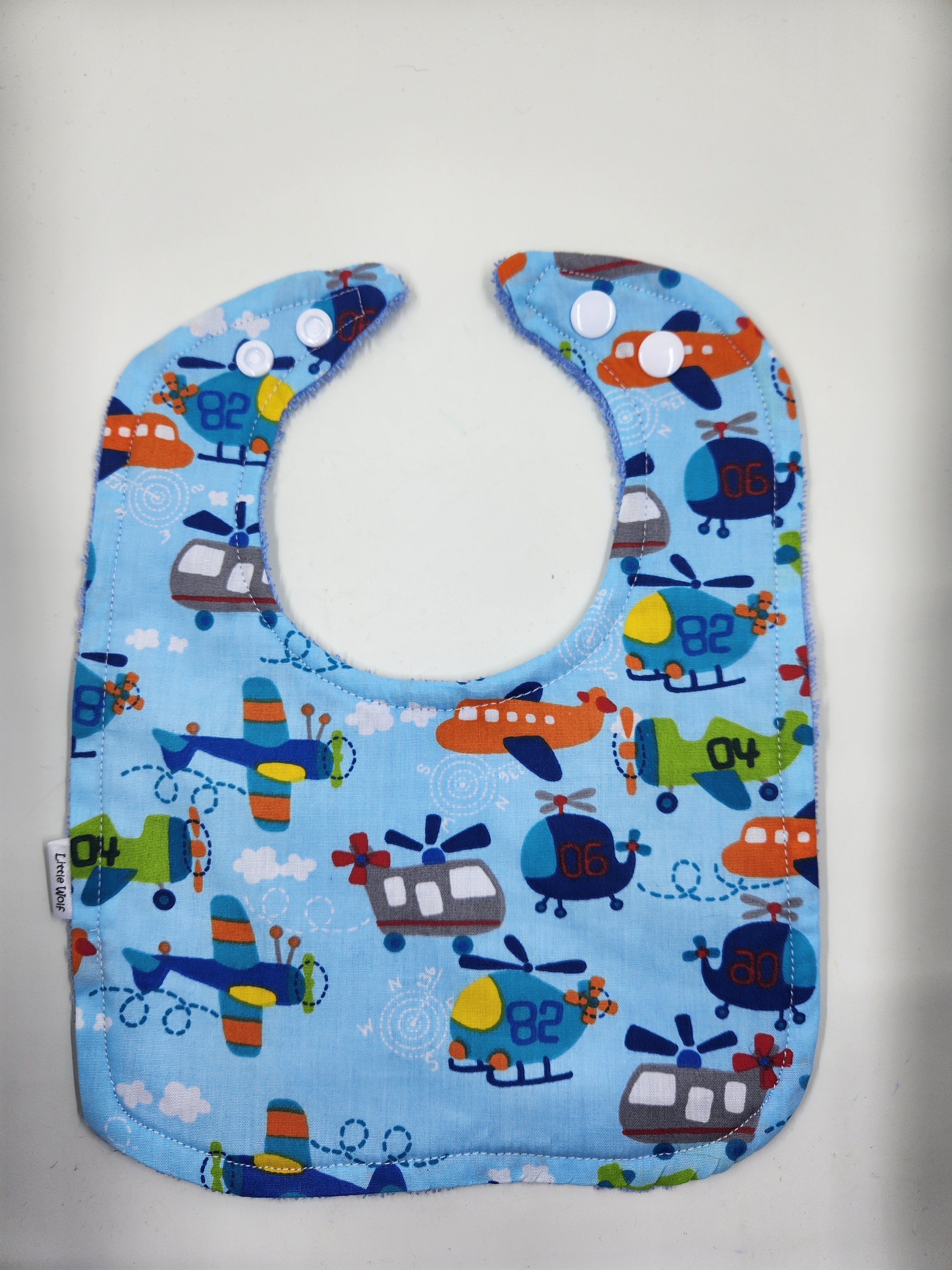 Blue Airplane Bib